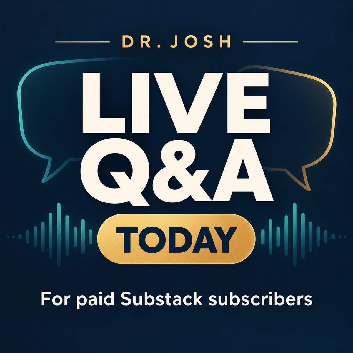 greenbrainsmd's tweet photo. Join me today at 6:30 pm ET for a LIVE Q&amp;A. This is a special benefit for my SubStack Subscribers. 
Join me on SubStack here https://t.co/MPzihs2kub https://t.co/04BXkCl2Vl