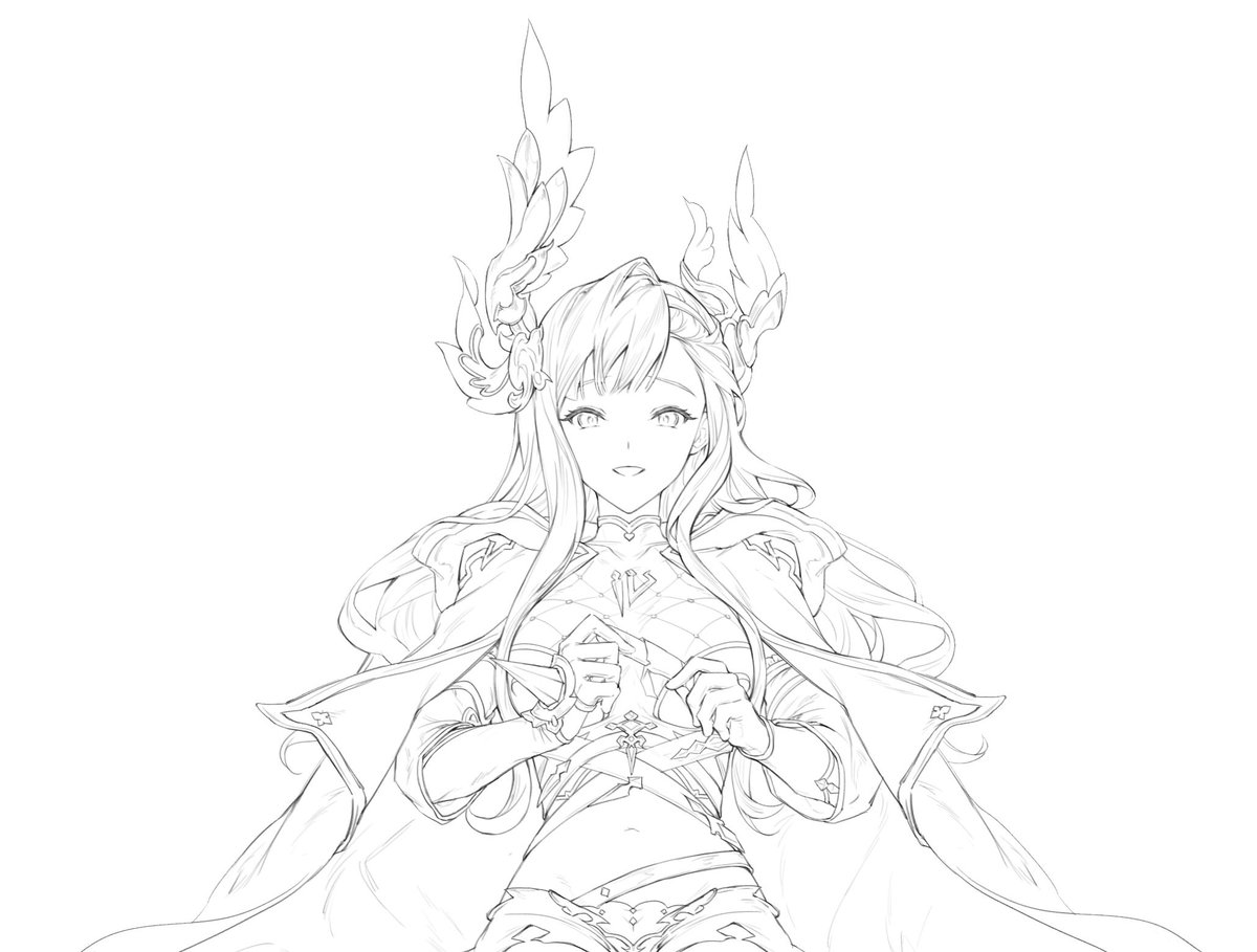 EnMfre's tweet photo. 我喜欢的线稿🥰 https://t.co/truRHqGVYl