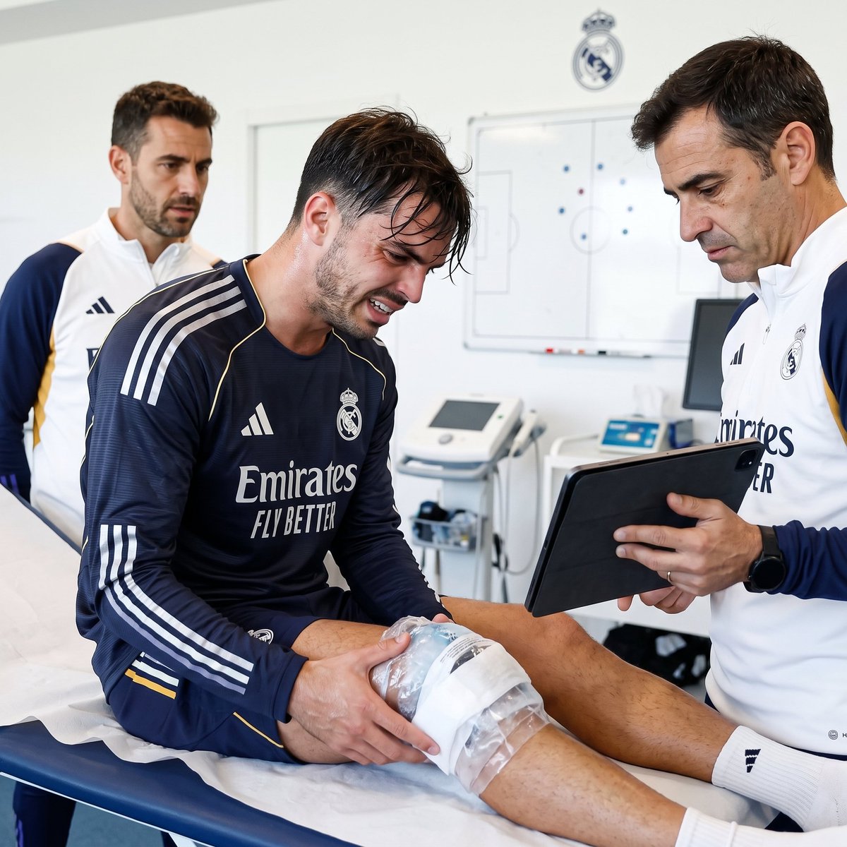 Post___lt's tweet photo. 🚨 RAUL ASENCIO FACES REAL MADRID INJURY BLOW!

⚠️ SURGERY LOOMS: Raul Asencio could undergo surgery on a persistent tibia problem that has troubled him since January. Conservative treatment and rehabilitation have failed to resolve the issue.

🏥 2-3 MONTH ABSENCE: If the operation goes ahead, the defender could miss 2-3 months, potentially keeping him sidelined until the beginning of the year.

💔 MISSED OPPORTUNITY: Asencio had hoped to use the international break to recover and challenge for a starting place against Villarreal, with defensive absences affecting Madrid.

⚪ SETBACK: After months of managing the fracture, surgery appears increasingly likely.