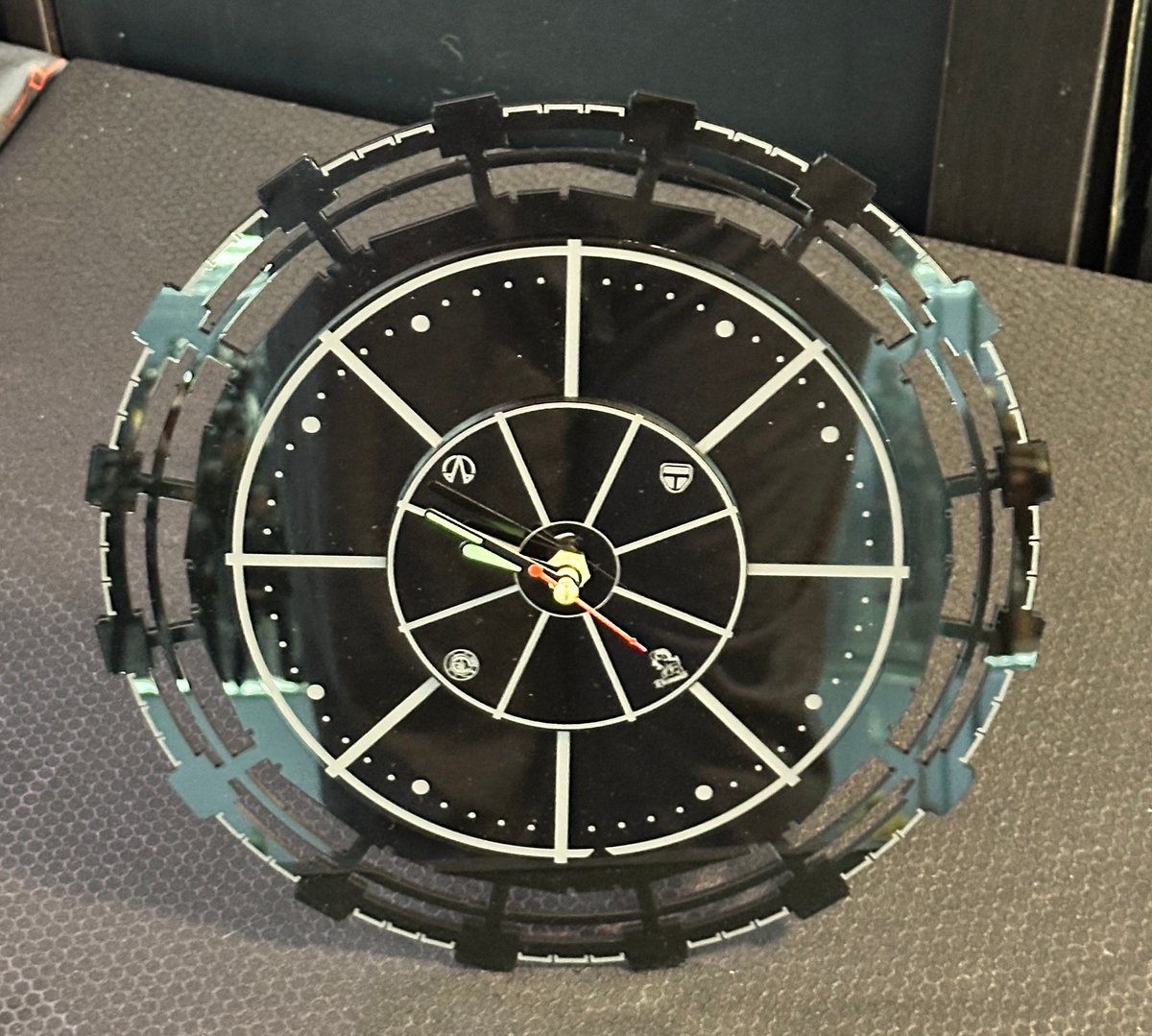 GeekToyLove's tweet photo. #forsale
Laser cut and engraved clock, based on Tycho Station from The Expanse
Cut out of glossy black acrylic, 10โ outer diameter, glow in the dark clock hands. Features logos of Tycho, OPA, and Rocinante.
$60 plus shipping
#GeekDen https://t.co/xi9oJ3P6yi