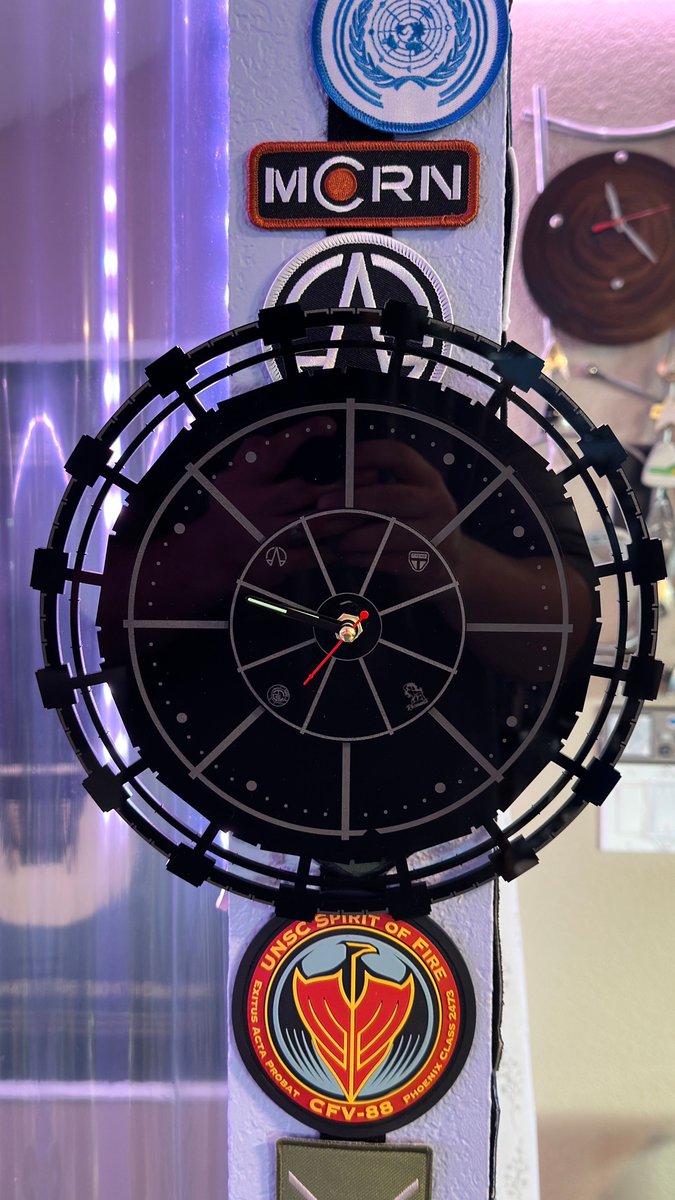 GeekToyLove's tweet photo. #forsale
Laser cut and engraved clock, based on Tycho Station from The Expanse
Cut out of glossy black acrylic, 10โ outer diameter, glow in the dark clock hands. Features logos of Tycho, OPA, and Rocinante.
$60 plus shipping
#GeekDen https://t.co/xi9oJ3P6yi