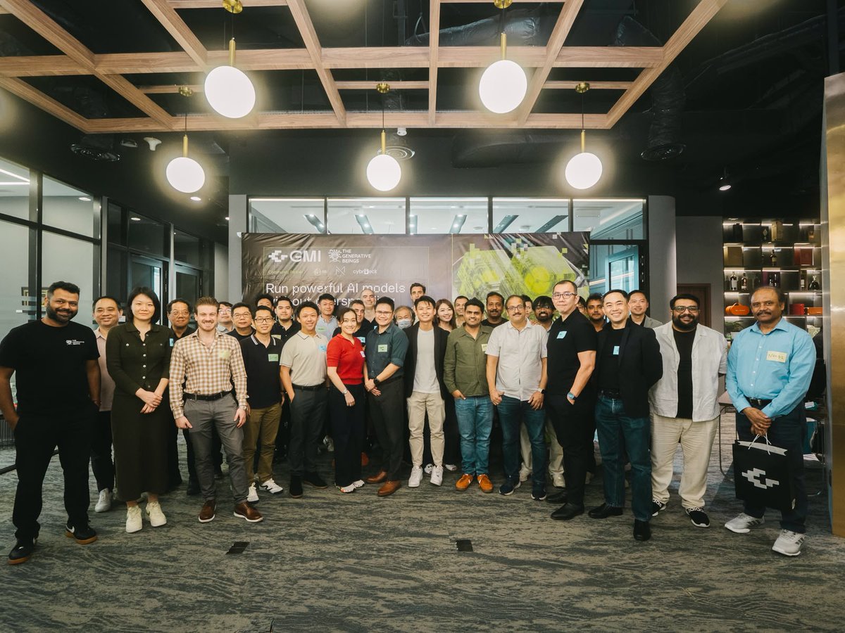adrianlhf's tweet photo. Spent the entire day with GMI Singapore at the AI Leaders Workshop, followed by AI Native Night 🇸🇬🤖

As a Singaporean, it’s especially exciting to see our AI ecosystem growing, and to meet the builders, leaders and teams pushing it forward right here at home.

A packed afternoon of conversations around how AI is changing the way we build, work and lead, from the fireside chat and hands-on workshop to exchanging ideas with others across the ecosystem.

We ended the day at AI Native Night, connecting with even more people in the space and hearing more about what GMI is building and enabling for AI teams.

To be frank, my biggest takeaway is: we’re still incredibly early. The gap between what AI can already do and what most companies are actually deploying is huge, which makes this an exciting time to be building.

Big thanks to @tgbeings, @gmi_cloud  and the @gmicloudsg team for bringing the community together 🇸🇬

Excited to see what we build from Singapore, for the world. 🚀

#AI #Singapore #GMI #ArtificialIntelligence
