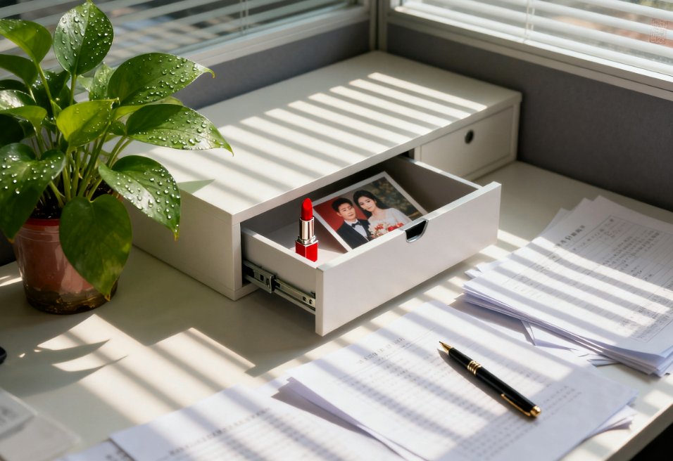 AlMalah17's tweet photo. Morning vibe: sitting by the window, with the cone-shaped dust cover on the office desk, and a hexagram card under the case—small, cozy little details make the day nice. https://t.co/kFrNtoO3ku