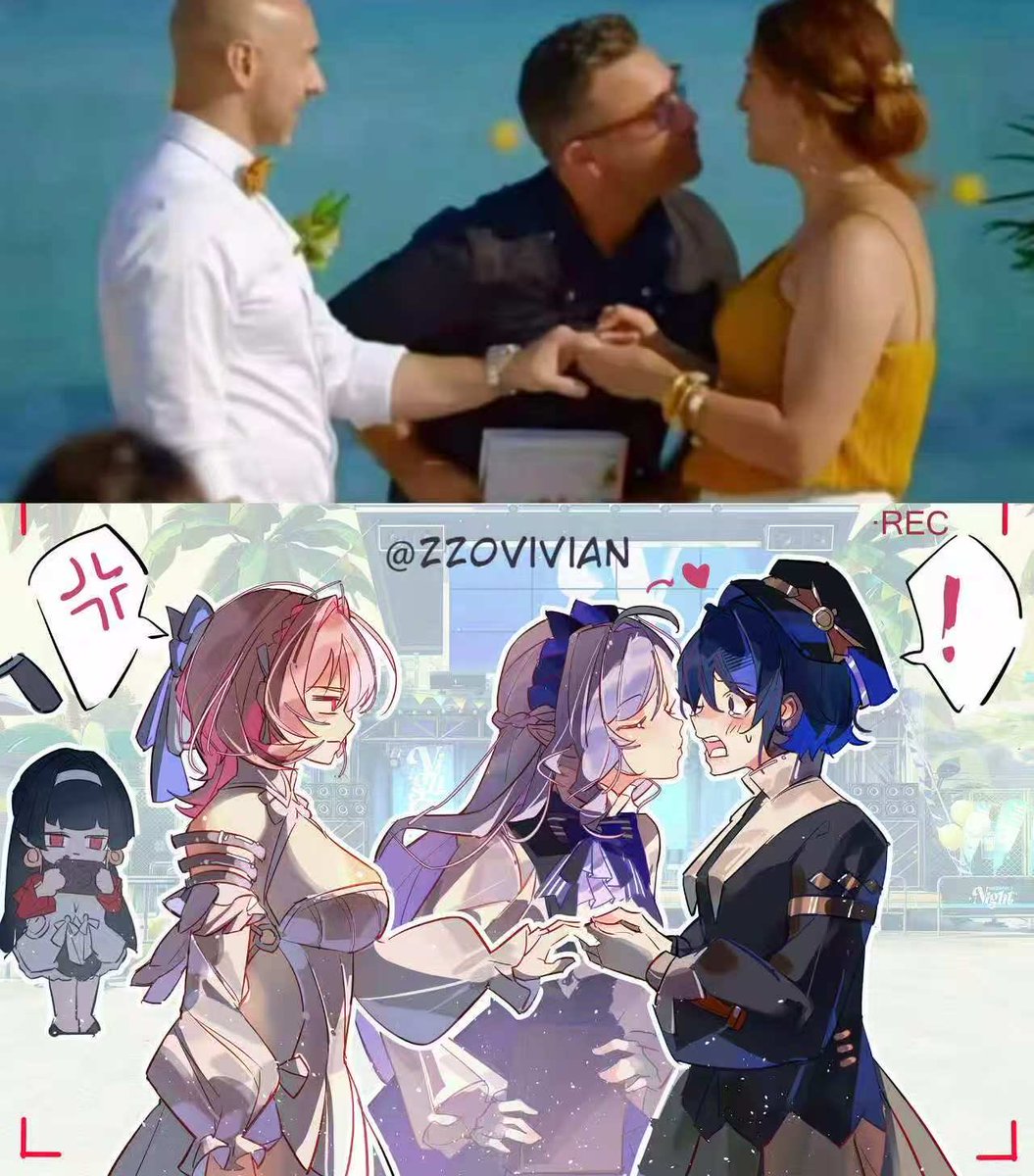 ZZ0vivianart's tweet photo. Let me kiss the 
Belle first. #zzz #zzzero #hoyoverse #vivian #remielle https://t.co/wXyVHb4TLJ
