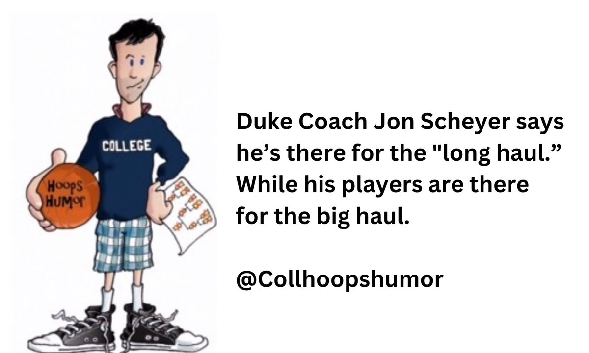 CollHoopsHumor's tweet photo. Tuesday's #joke - a #funny one, I hope. Thanks all for likes/reposts #CollegeBasketball #Basketball #collegehoops #jokes #humor #comedy #laughter #smile #duke #laugh https://t.co/0VmK6x4iyp