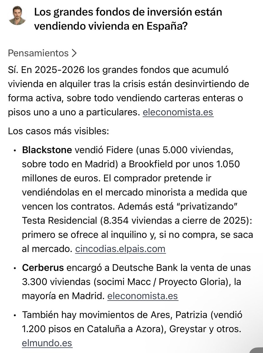 gisbert_ruben's tweet photo. El caso Maricarmen es una operación de mercado de los fondos buitre precisamente para dentro de dos años comprar a precio tirado toda la vivienda de pequeños tenedores cuyo inquilino ha dejado de pagar y AHORA YA NO SE LE PUEDE DESAHUCIAR. Por eso este último año han vendido en vez de comprar vivienda.

Los que están en Sol berreando están sirviendo precisamente a los intereses de la élite económica que especula con la vivienda y ha llegado a un tope en el alquiler y ahora quiere un nuevo ciclo de compra y venta quedándose el margen de beneficio del precio más bajo a la futura subida.