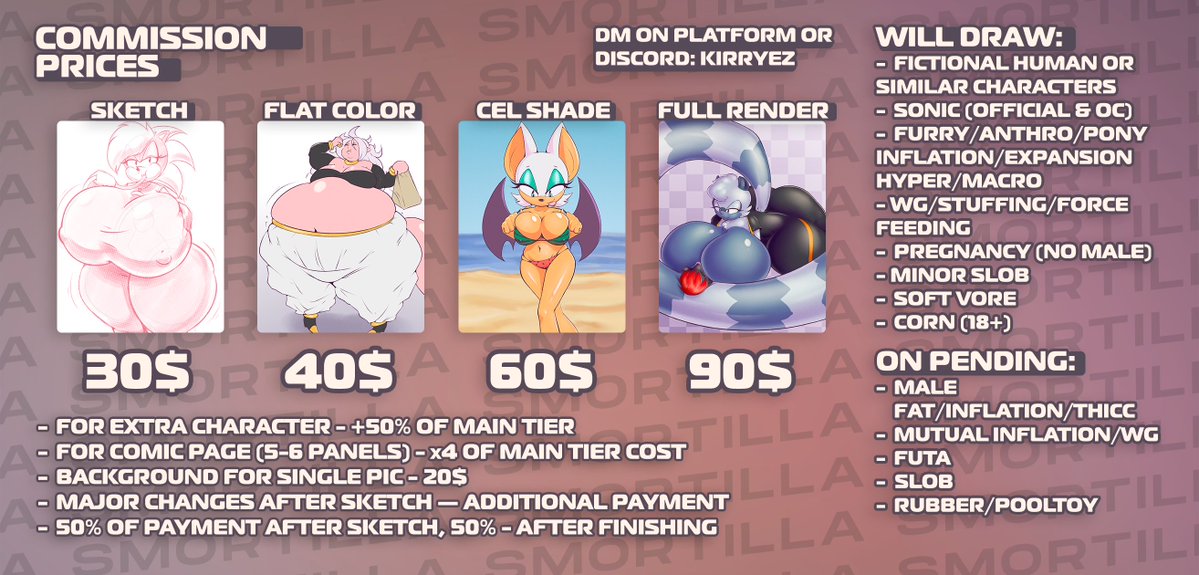 SmotrillaK's tweet photo. October commission is open!
5 Slots is open to take https://t.co/H620Vjat6E