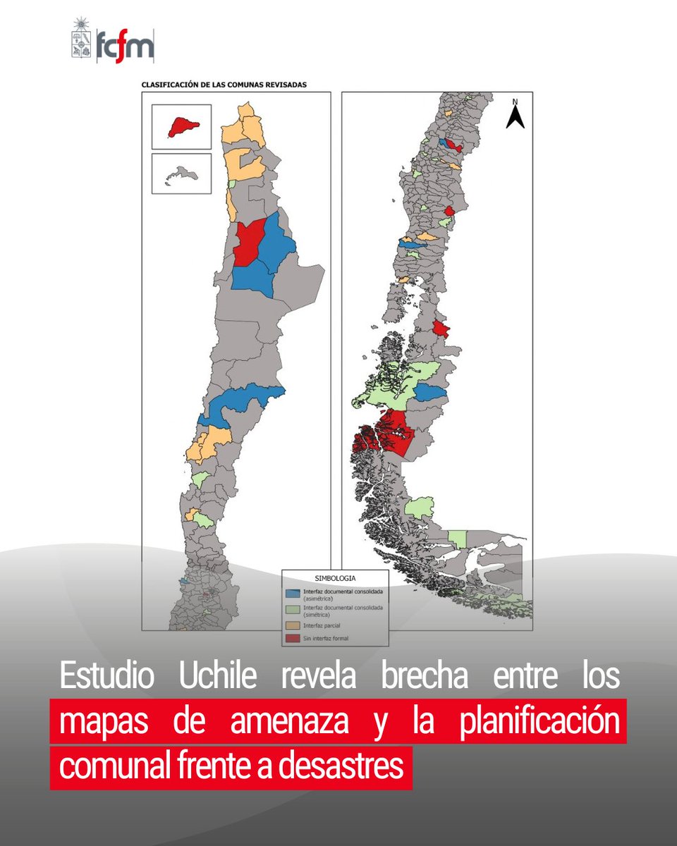 UChile_Beauchef's tweet photo. #GestiónDelRiesgo | Un estudio del Programa Riesgo Sísmico (@PRSismico) de la @uchile detectó brechas entre la información sobre amenazas y su incorporación en la planificación comunal.

🔗 Conoce el estudio y sus recomendaciones en https://t.co/4cKujjEm9Q https://t.co/hyG4AqHNzv
