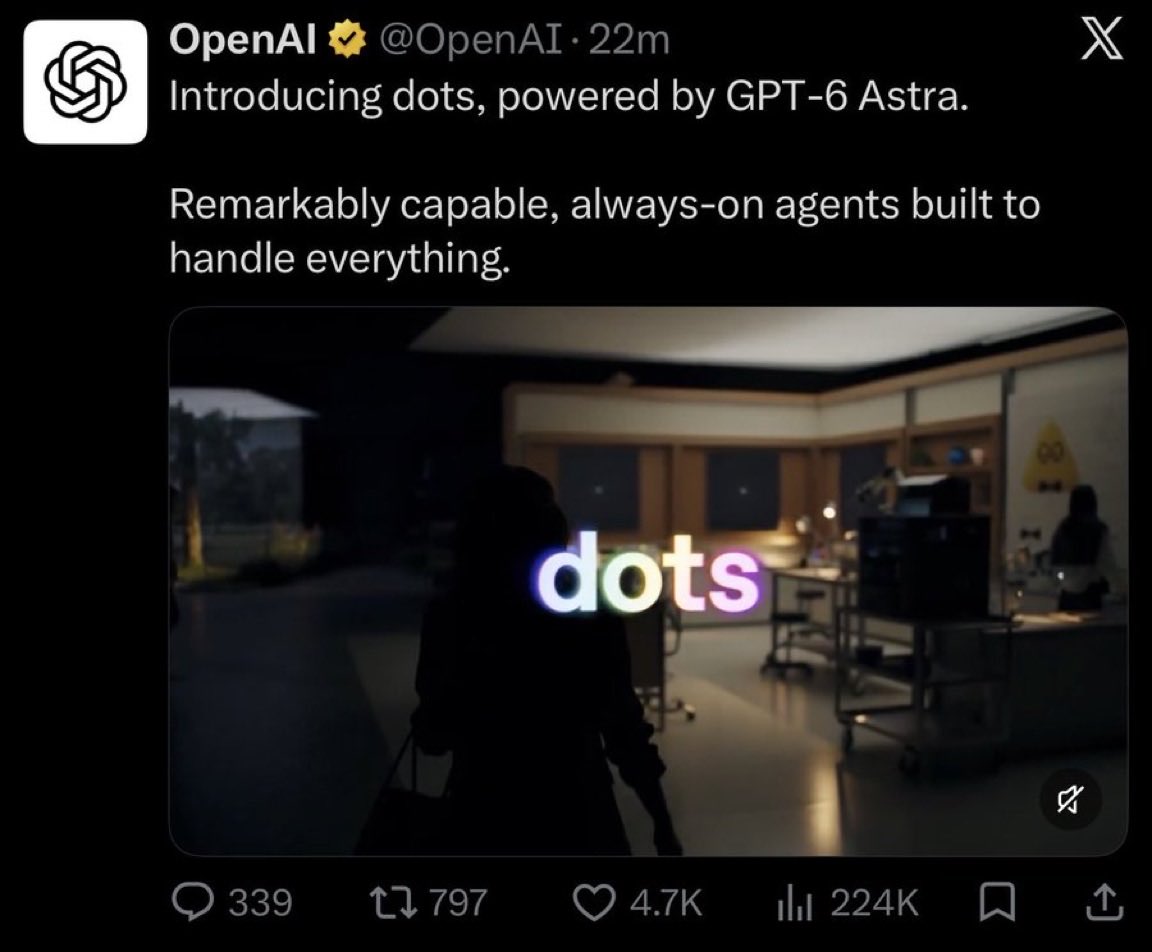 buffering_capy's tweet photo. I wonder if when they say usage is free in dots that they really are using GPT-6.1 (formerly called Astra minor) due to its efficiency and just saying dots “use Astra.”

feels like what’s happening https://t.co/J3WDEcQx85