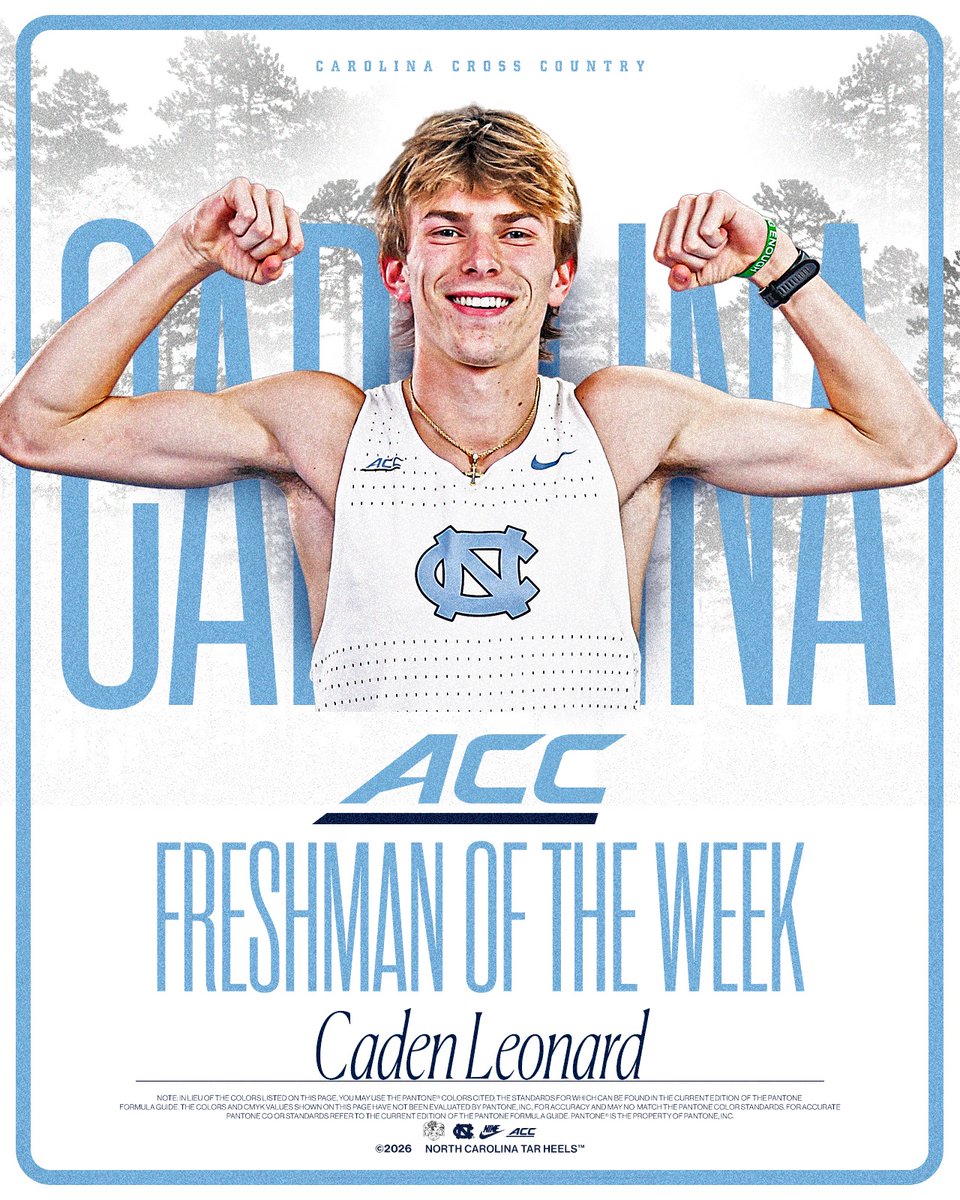 UNCTrack_Field's tweet photo. Not one but, 𝗧𝗪𝗢 ACC Freshman of the Week honors for Caden! https://t.co/Dkj95pRM6e