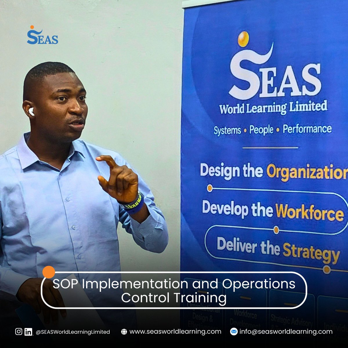 Seasworld_Ltd's tweet photo. From understanding processes to building systems that work.
Our SOP Implementation and Operations Control Training helped a client move from informal to structured operations.
Systems. People. Performance.
#SEASWorldLearningLimited #SOPImplementation #OperationsManagement https://t.co/pW5VYuN8hy