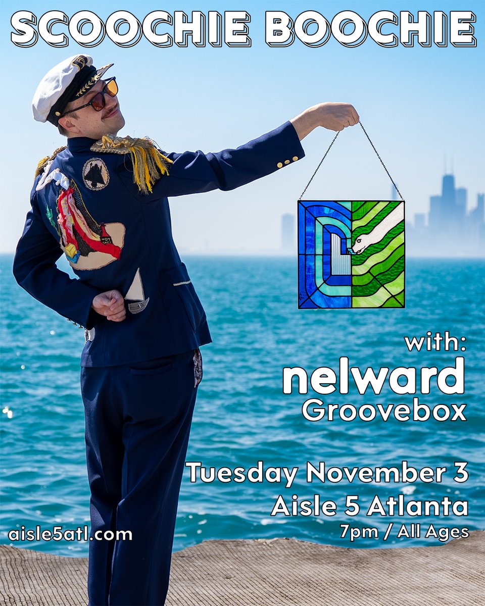 Aisle5atl's tweet photo. NEW ONE :: Scoochie Boochie plays Aisle 5 on Tuesday November 3rd w/ special guests Nelward and Groovebox. Tix: https://t.co/lltQYnW3by https://t.co/NgNJdYsJ8J