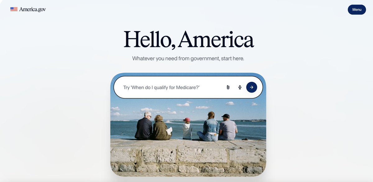 amitisinvesting's tweet photo. THE US GOVERNMENT LAUNCHES AMERICA DOT GOV, A CUSTOM LARGE LANGUAGE MODEL BUILT TO ANSWER QUESTIONS FOR 40M DAILY USERS ACROSS 29,000 GOVERNMENT WEBSITES.

Yes, it's a chatbot, but to be honest...if the entire world is now engaging with LLMs, it was time for the US gov to transform how citizens access information.

It was also announced that the website will go beyond information and help you take action starting next year, exciting to see some new usecases for this technology in the public sector.