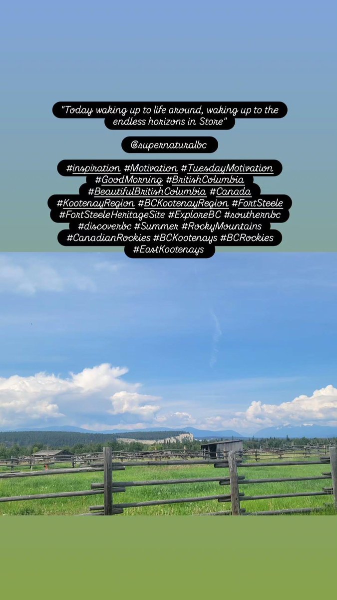edwinpierrot13's tweet photo. #inspiration #Motivation #TuesdayMotivation #GoodMorning #BritishColumbia #BeautifulBritishColumbia #Canada #KootenayRegion #BCKootenayRegion #FortSteele #FortSteeleHeritageSite #ExploreBC #southernbc #discoverbc #Summer https://t.co/1vjh6oEx9n