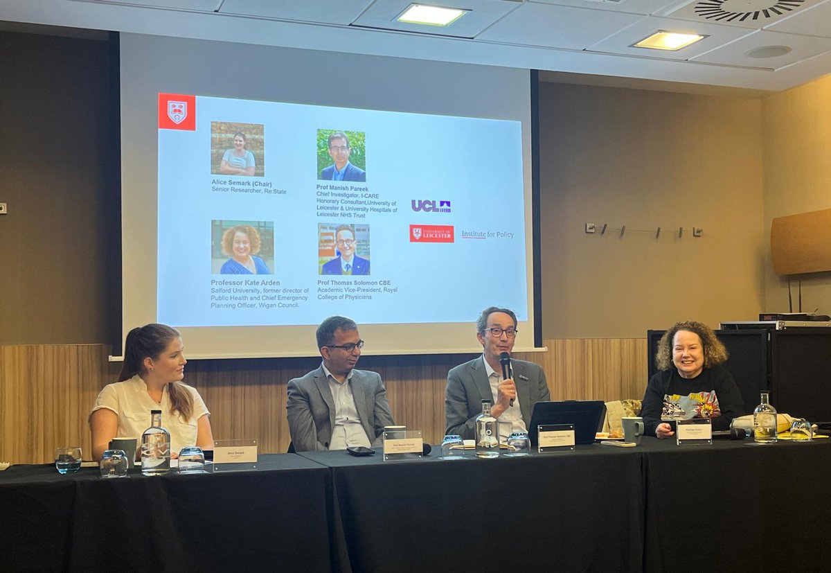 uniofleicester's tweet photo. How can the NHS build and retain a workforce fit for the future?

At Labour Party Conference, the University of Leicester’s Institute for Policy and UCL brought together healthcare leaders, researchers and policymakers to explore the evidence behind effective workforce policy. https://t.co/3UUWtdgZe4