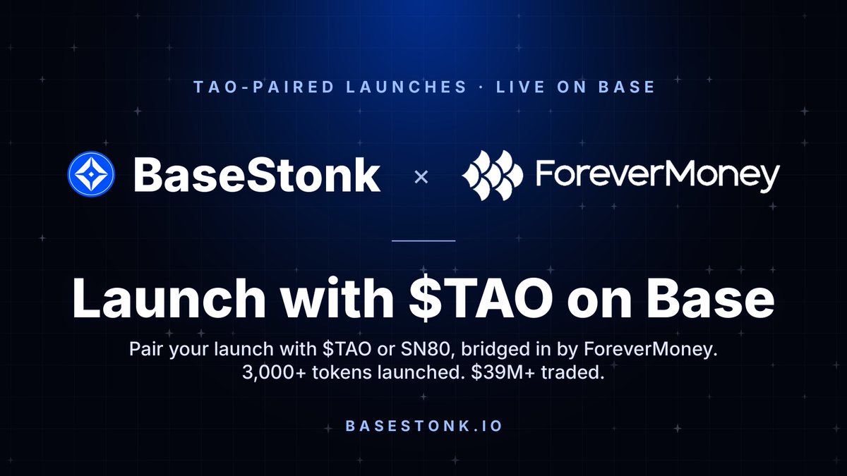 Xipzer's tweet photo. When @forevermoney_ai bridged SN80 to Base, we had it live as a launch pair the same day.

That's how I've built @BaseStonk - shipping on the day it matters.

Built on @base 
https://t.co/eG4sEyOudF https://t.co/P4ld2ojAQw