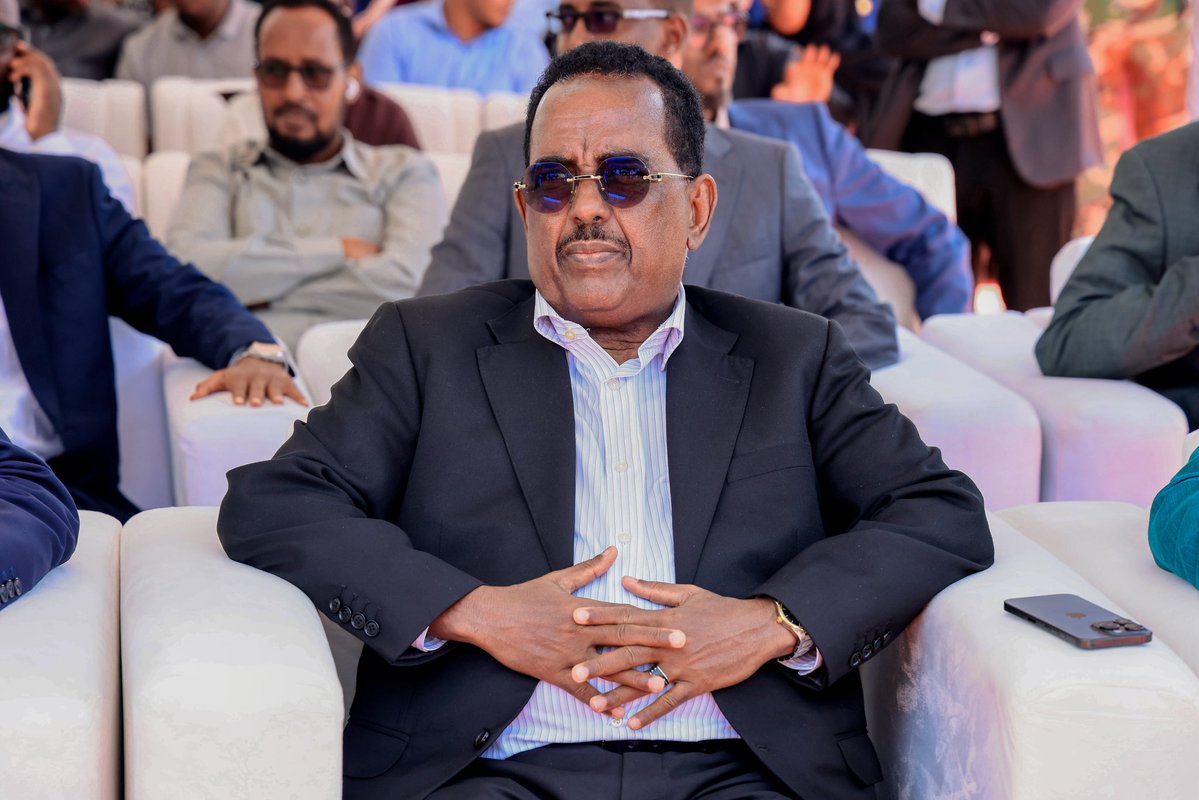 MoIFARSomalia's tweet photo. The Prime Minister of the Federal Government of Somalia, H.E. Hamza Abdi Barre, the Minister of Interior, Federal Affairs and Reconciliation, H.E. Ali Yusuf Ali Hosh, alongside other senior government officials and members of the diplomatic community, attended the opening of the Somalia Tourism Expo 2026 in Mogadishu.