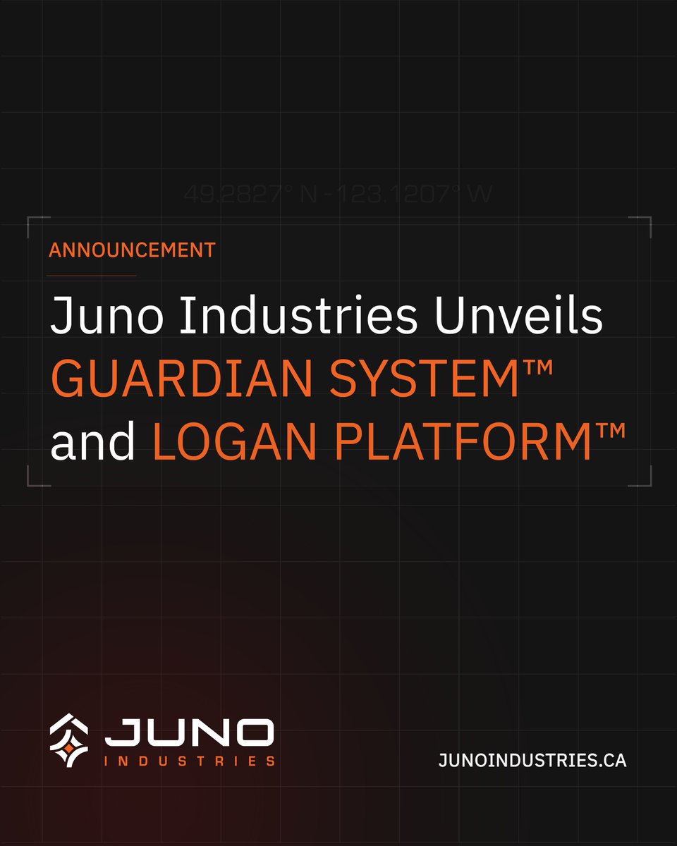 junoindustries's tweet photo. Today we unveil GUARDIAN SYSTEM™ and LOGAN PLATFORM™, advanced military and dual-use technologies designed to maximize operational effectiveness at every level, from the tactical edge to strategic decision-making: https://t.co/cq81S1LcK6 https://t.co/cf8ngdHu8U