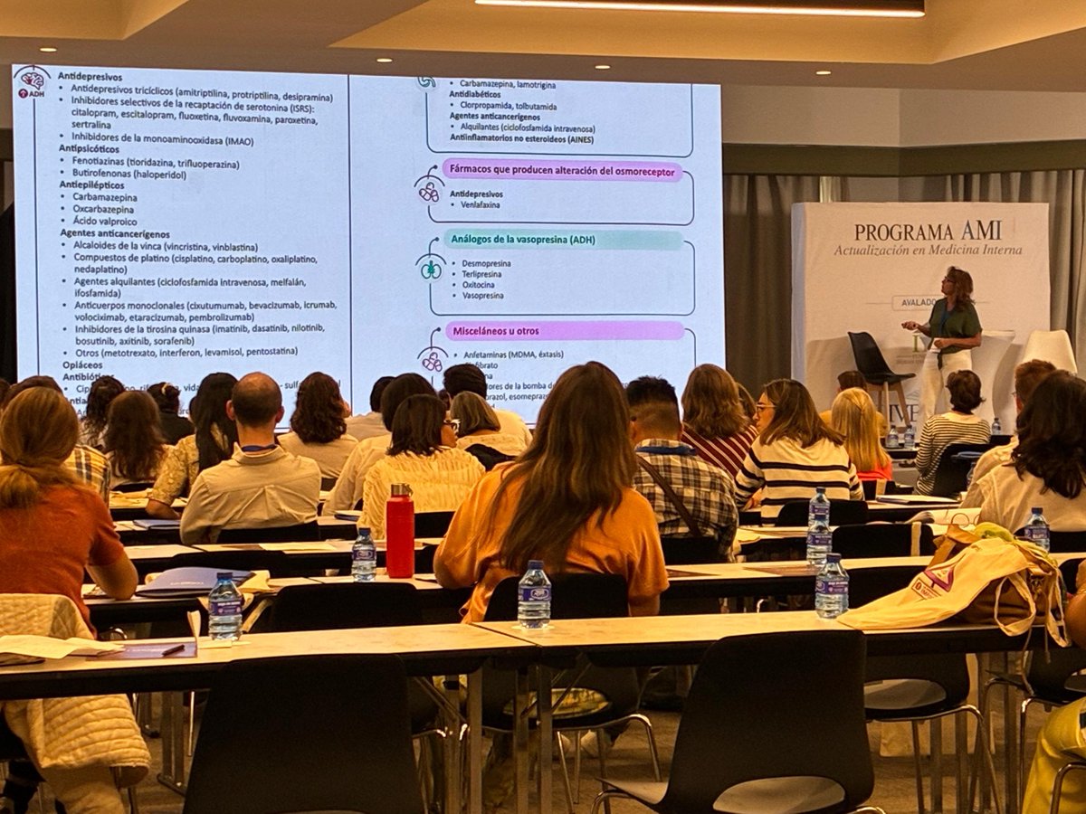 LivemedIberia's tweet photo. 🧪 Cerramos las ponencias del #ProgramaAMI con la Dra. Concepción Blanco sobre "La #hiponatremia importa: el papel de la urea en el tratamiento".
🚨 Es el trastorno electrolítico más frecuente y su impacto es directo:
🔹 Aumenta la estancia #hospitalaria
🔹 Eleva el riesgo de #caídas y fracturas por alteración cognitiva y marcha inestable
🔹 Empeora el pronóstico y reduce la supervivencia
💡 Un diagnóstico preciso y un tratamiento adecuado (como el uso de urea) son clave en la práctica clínica.