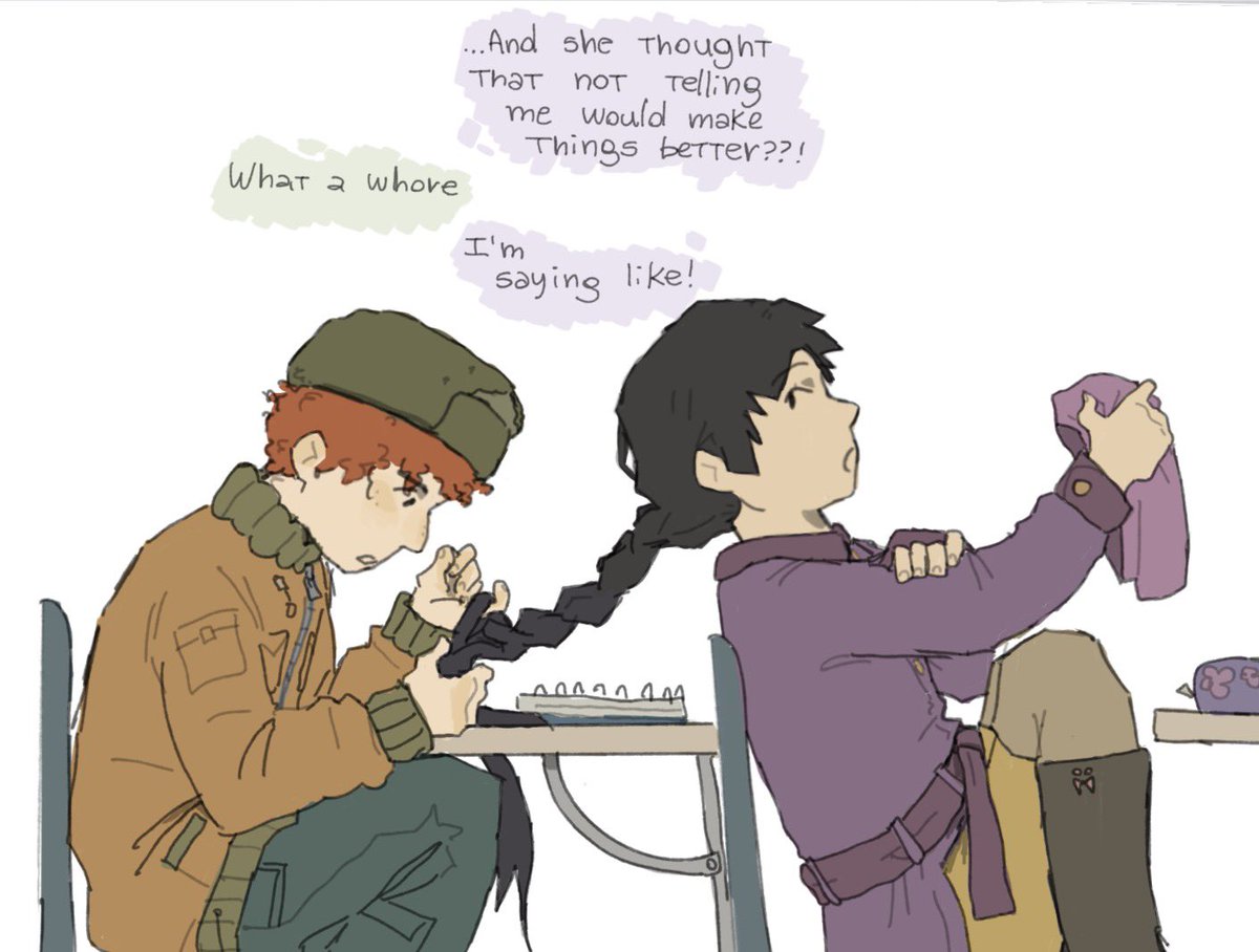 Missingkkey's tweet photo. I’m not sure if you wanted as a ship, but I drew them just together 😞 https://t.co/r0MiBey9ww