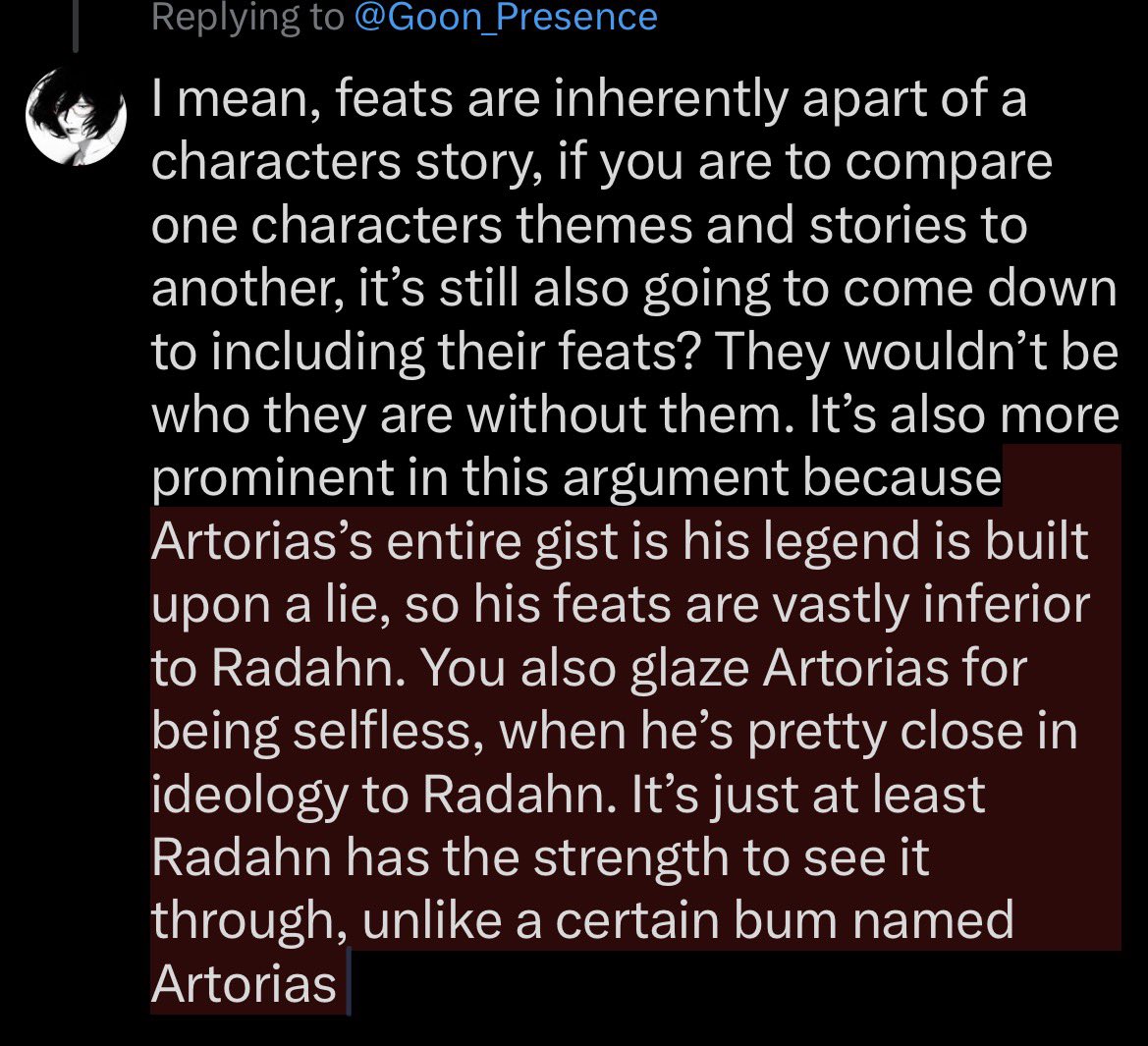 Estellevastel's tweet photo. @Goon_Presence I also don’t see why you are to glaze Artorias but to hate Radahn. Both are extremely similar in their stories, even with the same ideologies and fates they suffer. They both become mindless monsters corrupted by something at the cost of protecting those or what they deem dear https://t.co/O3UK22lxj2