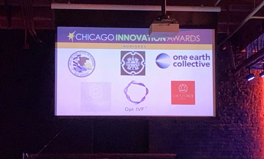 OneEarthFF's tweet photo. Thank you to @Chi_Innovation  for nominating and inviting us to the 2026 Chicago Innovation Awards Nominee Celebration. It was a night of fun and a worthy celebration of all the work going on in our great city. We are grateful and look forward to the actual awards in November! https://t.co/QVXS5YKGoJ