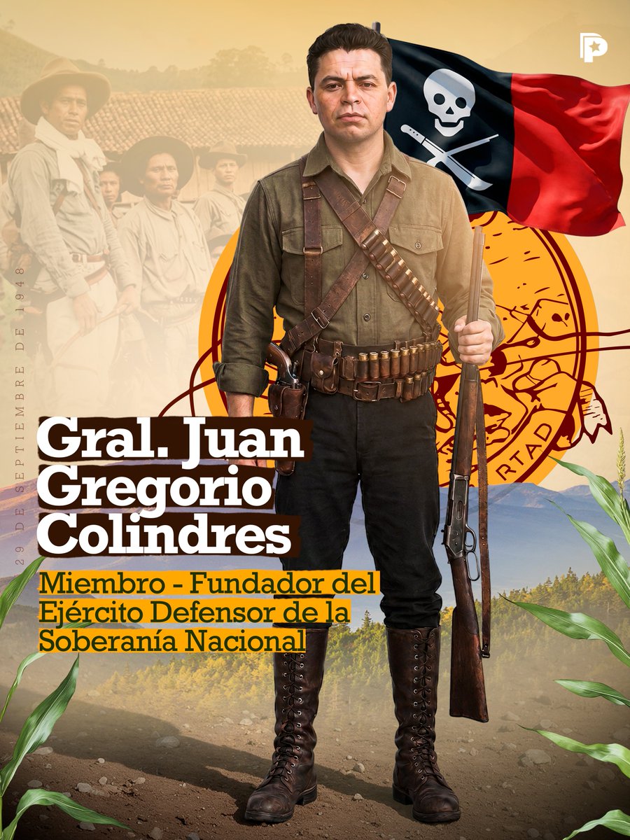 PrensaPopulr's tweet photo. El General Juan Gregorio, miembro del Ejército Defensor de la Soberanía Nacional, destacó por su entrega en la defensa de la patria y su cercanía con el General de Hombres y Mujeres Libres, Augusto C. Sandino, durante la lucha contra la intervención extranjera (1927-1933) https://t.co/WUdpLR2zSo