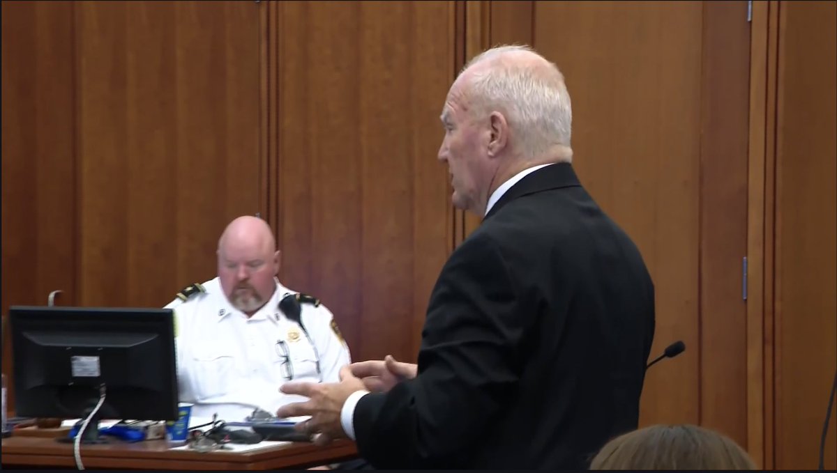 BrianaWhitney's tweet photo. Kevin Reddington is saying in court that Lindsay Clancy never admitted to killing the kids and asked “where’s the evidence that she did this?”

He said the investigation was “horrendous” and that the timeframe of Patrick leaving does not match - that Lindsay did not have enough time to do this.

He says she has no memory of killing the kids.