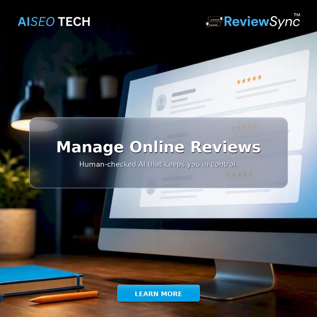 AISEO_TECH's tweet photo. Managing reviews across platforms shouldn’t mean living in five tabs.

Human-checked AI that drafts replies — you stay in control on the hard ones:
https://t.co/QdYP4jZfaX

#ReputationManagement #GoogleReviews #ReviewSync https://t.co/6DuVJEmW6D