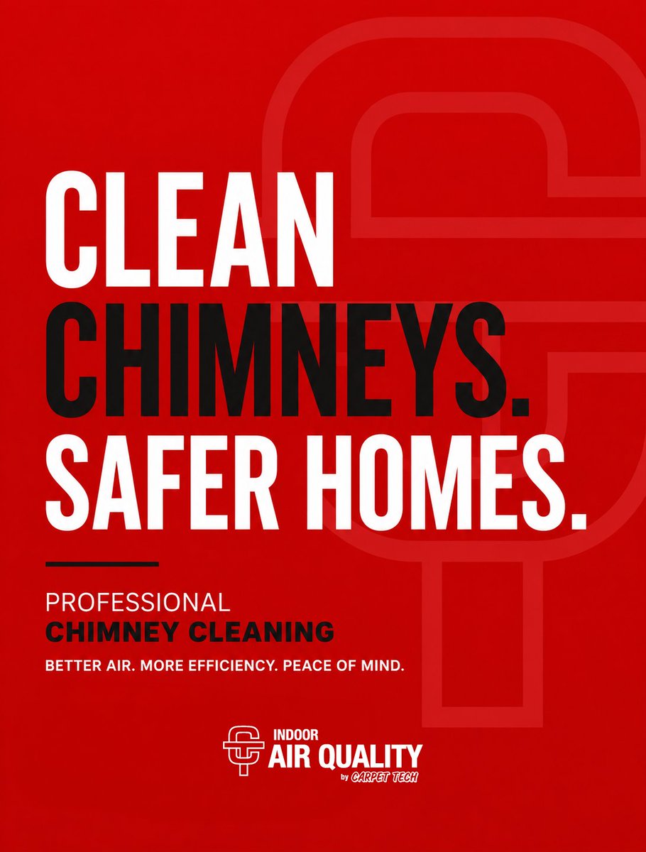 CallCarpetTech's tweet photo. Don’t wait for the cold to arrive to start thinking about your chimney. Professional cleaning improves performance and reduces dangerous creosote buildup before fireplace season begins.🔥 https://t.co/QjSn9KjImB