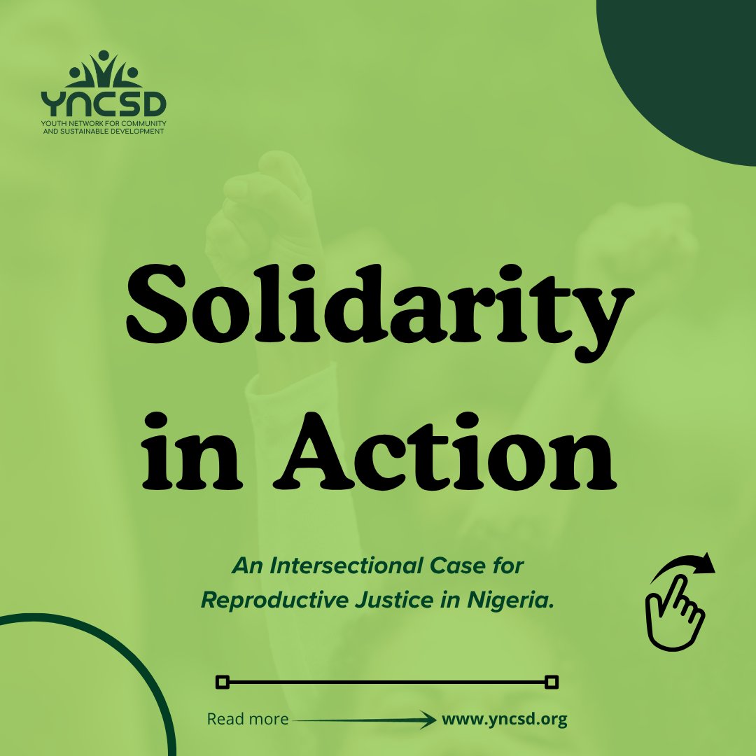 yncsd's tweet photo. #SolidarityInAction
We are still commemorating Global Safe Abortion Day, as the world comes together to demand safe, legal, and stigma-free abortion care

This article is making an intersectional case for reproductive justice in Nigeria. 

1/2 https://t.co/k2bXUqNuzY