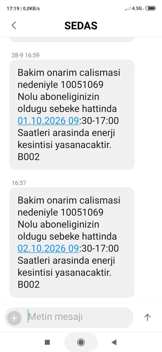TCkelebekGC's tweet photo. @sakaryaelektrik 
@EPDK_ 
@iletisim 
@tcbestepe 
@TCEnerji 
@aBayraktar1 
Ekte aboneligimin olduğu hatta yine 2 gün üst üste tüm gündüz kesinti var!!! Sesimi Lütfen Duyarmisiniz Artık!!! Bu sene 20nin üzerinde kesinti!Birturlu bakım onarım yapılamayan hattımı SİKAYET EDİYORUM!@ https://t.co/EwKJuOMUa6
