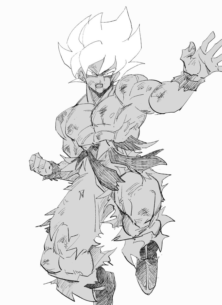 dbz_kz's tweet photo. さっき撮ったフィギュアを模写しようとしたが途中から手癖で描いた ポーズは大体模写ということで https://t.co/LZOYl1R1uf
