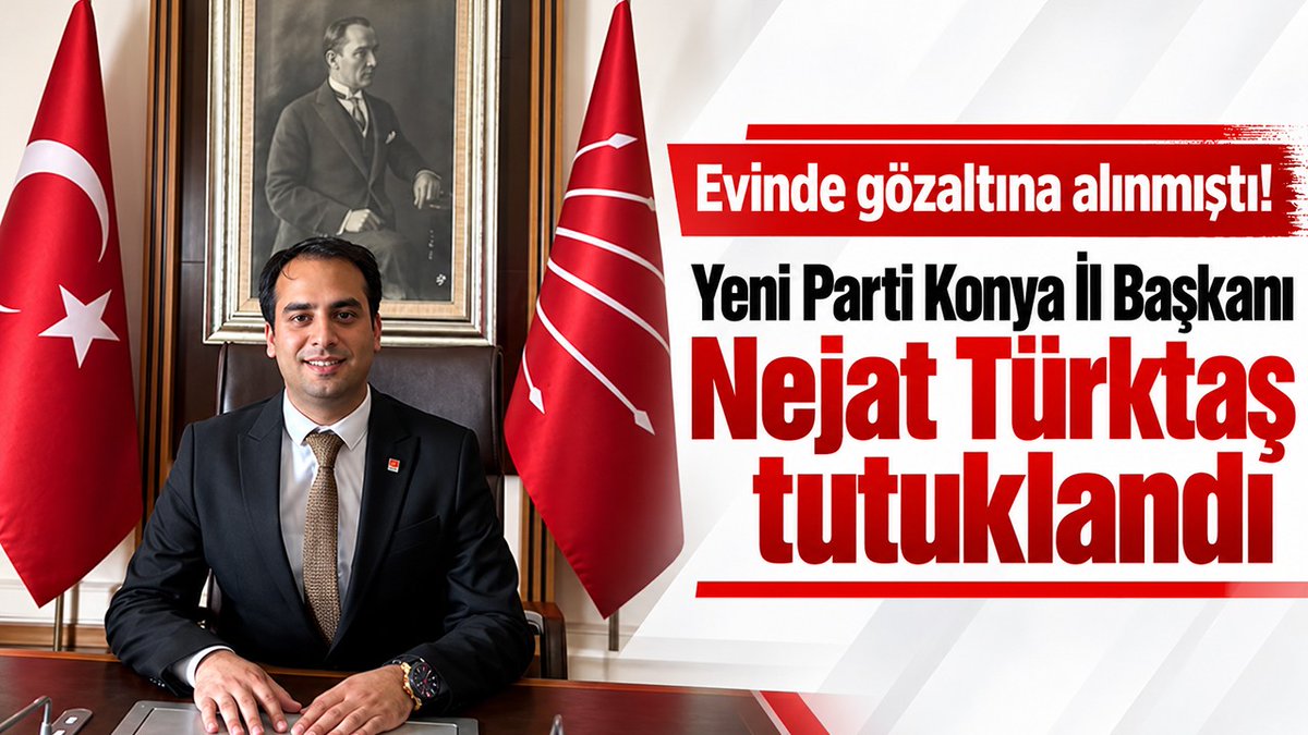 KumandanRte's tweet photo. #SONDAKİKA
Yeni Parti Konya İl Başkanı Nejat Türktaş, Ankara'da yürütülen uyuşturucu soruşturması kapsamında geçtiğimiz cumartesi sabahı Ereğli ilçesinde gözaltına alınmıştı. Ankara'ya götürülen ve hakkında uyuşturucu temini nedeniyle soruşturma başlatıldığı öğrenilen Türktaş, emniyetteki işlemlerinin ardından adliyeye sevk edildi. Türktaş, çıkarıldığı mahkemece tutuklandı.

Şaşırdık mı? Tabii ki hayır.