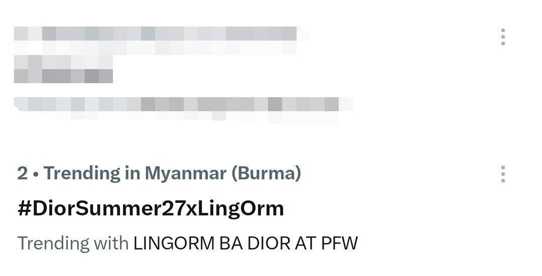 ormtls_mm's tweet photo. ကဲ အချိန်ရတုန်း​လေး Myanmar 1 ရ​အောင်လုပ်ကြစို့​ဟေ့

LINGORM BA DIOR AT PFW
#DiorSummer27xLingOrm
#OrmKornnaphat
#DiorSummer27 #Dior #PFW https://t.co/cvqPOPp4ZX