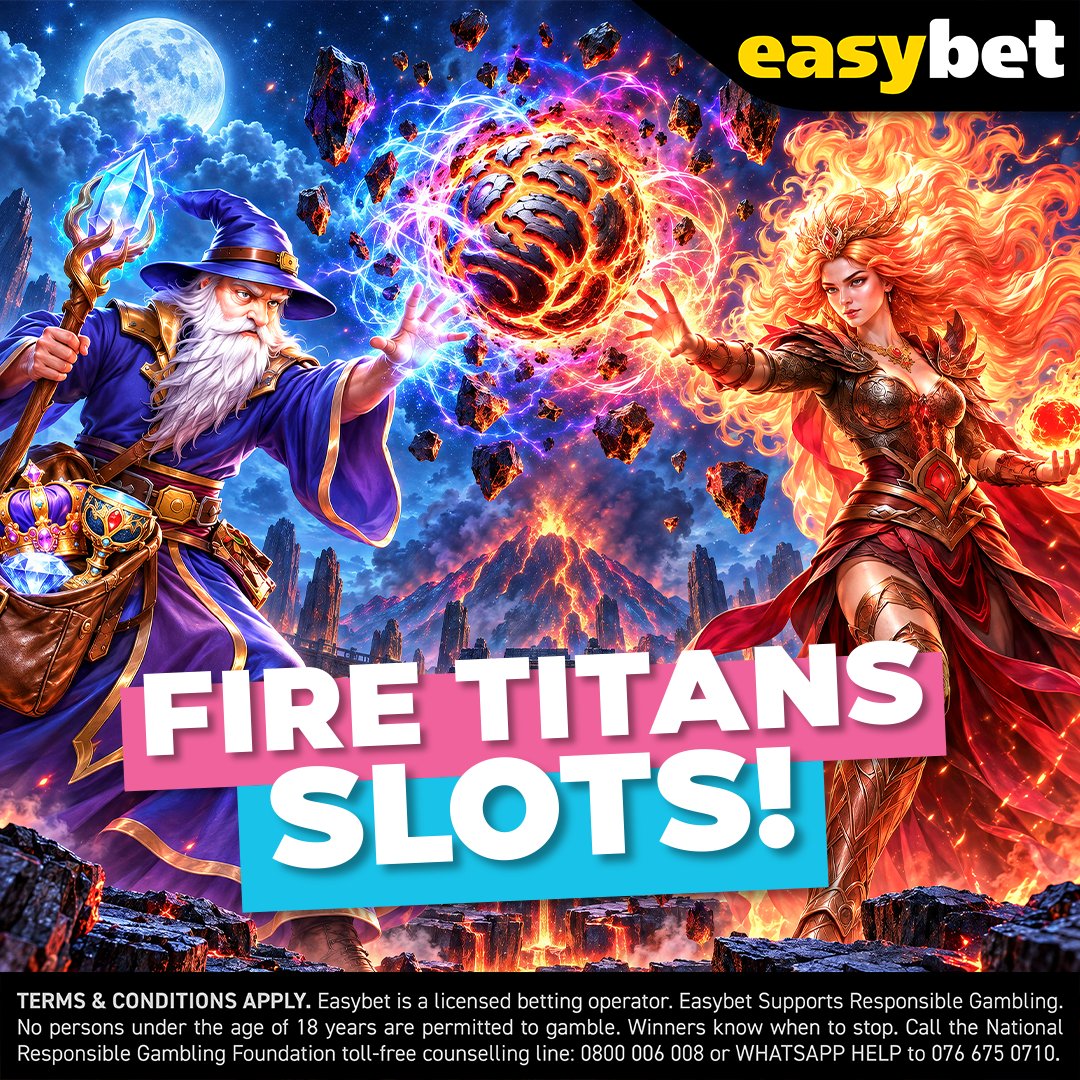 Easybet_SA's tweet photo. ๐ฅ The heat is rising! ๐ฐ
Blazing reels, fiery characters, and action-packed slots are ready in this weekโs lineup.
๐ฌ Comment the Fire Titans slot youโve tried and your Easybet USER ID for a chance to win!
๐ Check them out: https://t.co/2cPOr1qBgE
#Easybet #FireTitans #SlotsSA #CasinoSA