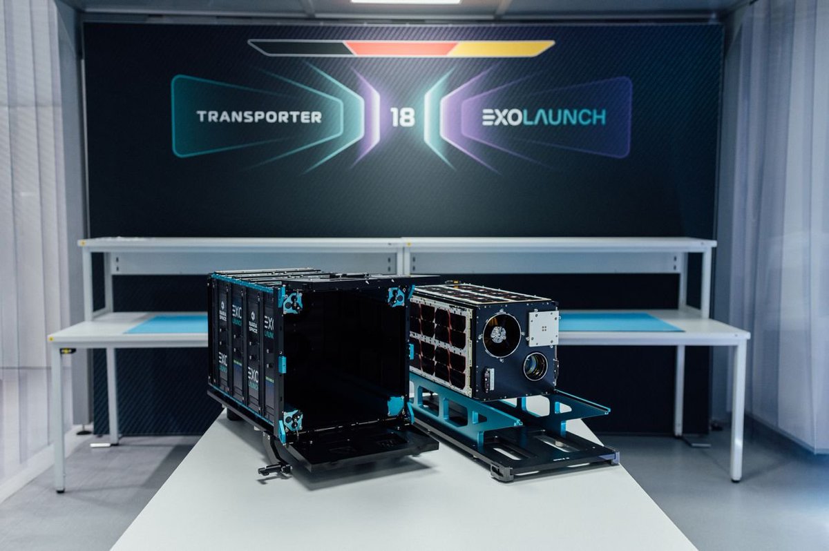 Exolaunch's tweet photo. We are honored to expand our collaboration with @naraspacetech, as they have selected Exolaunch to deliver their GYEONGGISat-2A into orbit aboard @SpaceX’s Transporter-18 rideshare mission, launching on October 1 🚀 https://t.co/j5db87wam4