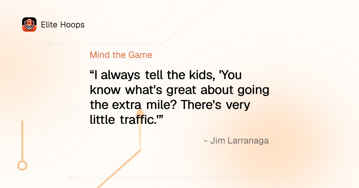 EliteHoopsApp's tweet photo. "I always tell the kids, 'You know what's great about going the extra mile? There's very little traffic.'" - Jim Larranaga

Install season is exactly when that extra rep shows up. Nobody else is doing it right now. https://t.co/RwNdQG62ZD