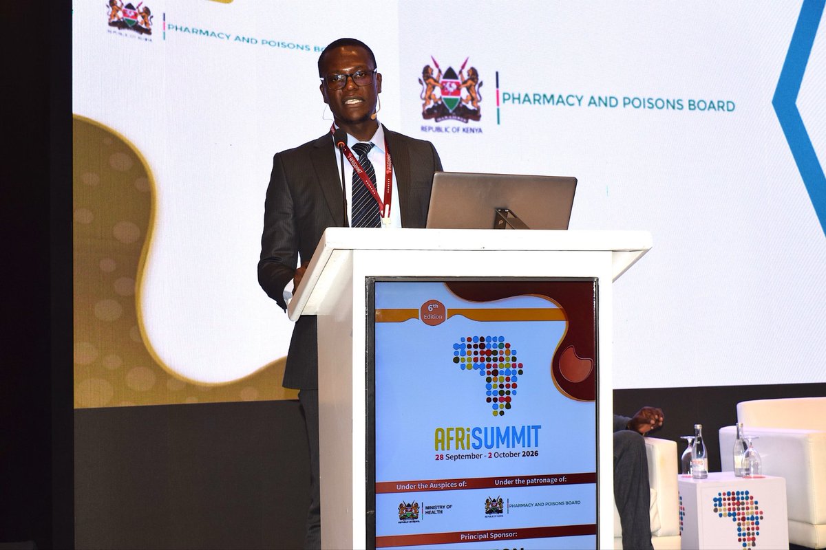ppbkenya's tweet photo. Kenya is moving towards an integrated national system that will enable health products to be authenticated and traced across the supply chain, improving visibility and supporting targeted recalls.

Presenting on “From Policy to Implementation: Kenya’s Roadmap to Full Pharmaceutical Track and Trace and Serialization” at the ongoing PharmaReg AfriSummit 2026, Pharmacy and Poisons Board Technical Advisor to the CEO Dr. Bramuel Tongola highlighted the country’s phased approach to strengthening product authentication and traceability.

He outlined progress in implementing the national authentication and traceability system, which is anchored in the Digital Health Act, 2023. PPB has begun batch declarations for locally manufactured and imported products and, in collaboration with the Digital Health Agency, developed a national product catalogue.

From 1 January 2027, the requirements will combine batch-level traceability with GS1-compliant unit-level serialization. Longer-term implementation will focus on broader serialization, advanced analytics, system integration and international interoperability.

The session emphasised that effective traceability depends on accurate product and supply-chain event data.

#AfriSummit2026 #PPB