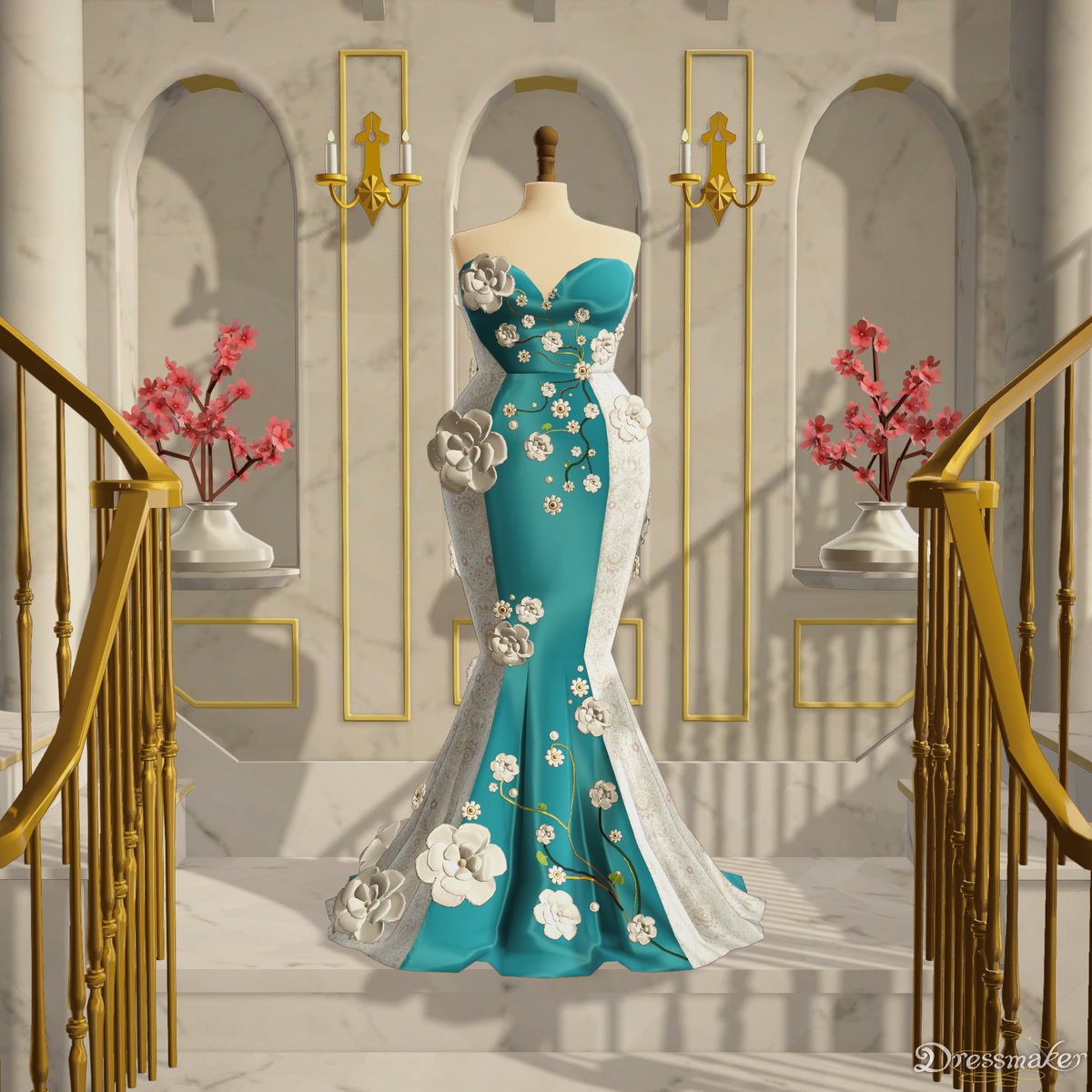 fairyfenVT's tweet photo. Did an inspired almond blossoms van gogh dress on stream today hehe, #dressmaker got me locked in aaaaaa https://t.co/AkGzM7wLuT