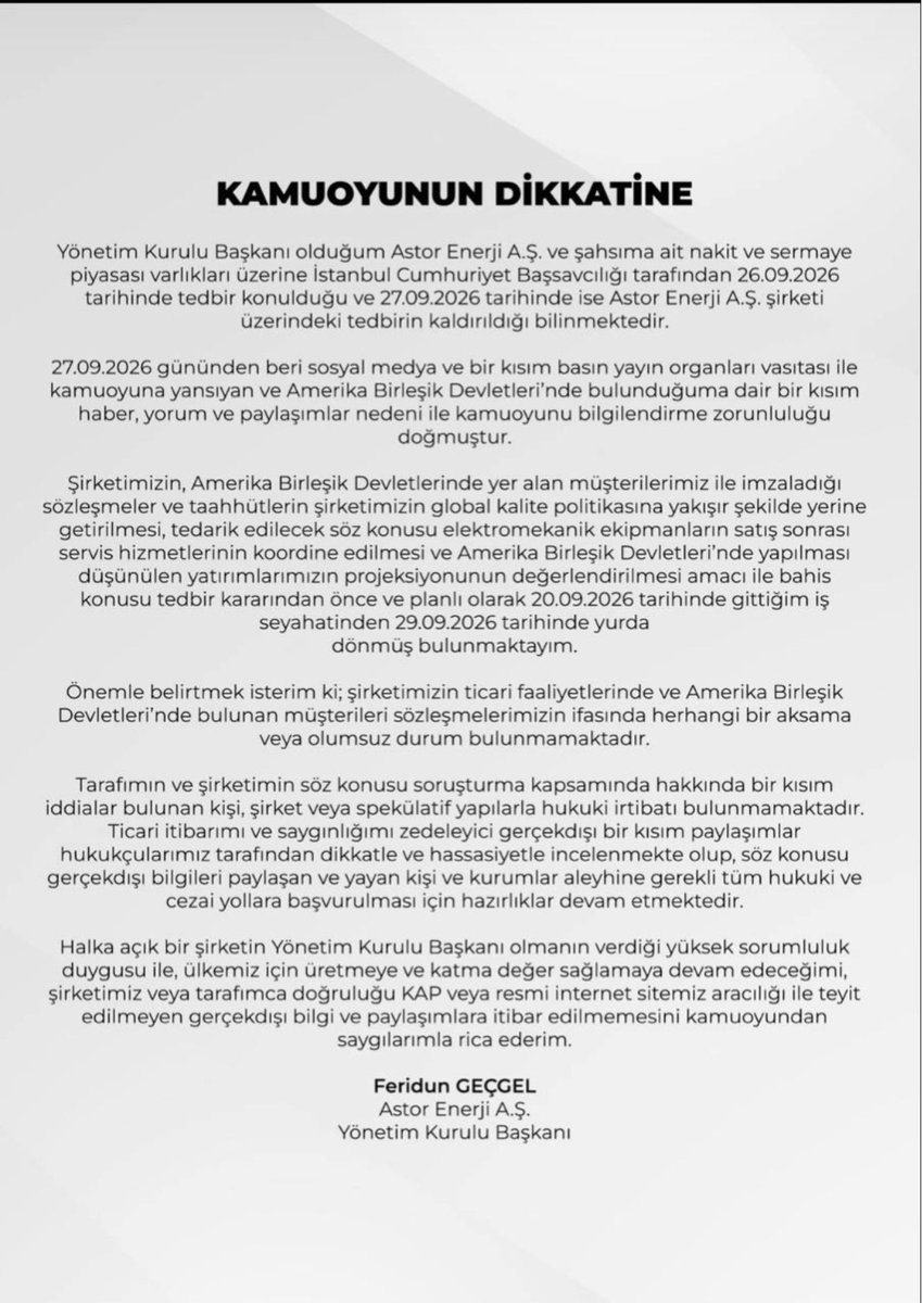 rotasizborsaci's tweet photo. #Astor
Feridun Bey, iş görüşmeleri için gittiği ABD'den döndüğünü yazıyor. Şirketle ilgili konulmuş herhangi bir tedbir yok diyor. Fon olayında olduğu gibi bu şirketle ilgili de sosyal medyada herkes dilediğini yazıyor. Ne şirket ne yatırımcıları kimsenin umurunda değil. Yazık günahtır.