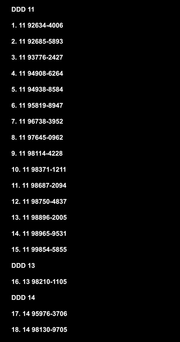 luvsstaehyy's tweet photo. ‼️ LISTA ATUALIZADA DE TELEFONES DE GOLPISTAS — ORGANIZADA POR DDD https://t.co/qxNFjvHDTd