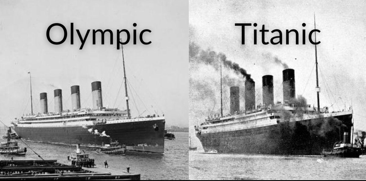 q6Eu7HKE3Li0tUV's tweet photo. What if the Titanic never sank? What if they sank the wrong ship? 🚢

There’s a conspiracy theory that the Titanic sitting at the bottom of the Atlantic was actually her sister ship, the Olympic — and that the whole disaster was one enormous insurance scam.

Here’s where the story gets interesting.

Olympic was the Titanic’s older sister and looked almost identical. But in September 1911, Olympic collided with the British warship HMS Hawke and suffered serious damage. She had to return to Belfast for repairs, and suddenly White Star Line had a very expensive problem on its hands.

According to the conspiracy, this is where the switch happened.

The damaged Olympic was allegedly repaired just enough to make her look like Titanic, while the real Titanic was supposedly kept under Olympic’s name. The two ships were then switched, and the damaged ship was sent out to sea as the “Titanic.”

The plan? Make it look like Titanic had hit an iceberg, let the ship disappear into the Atlantic, and collect the insurance money.

And this is where conspiracy theorists start pulling out the details.

They point to photographs of the two ships and claim there were differences in the windows, doors and deck layouts. They also focus heavily on the fact that Olympic had already been involved in a major collision, while Titanic was brand new.

Then there’s J.P. Morgan.

He owned International Mercantile Marine, the company that controlled White Star Line, and he was originally supposed to sail on Titanic before cancelling his trip. Conspiracy theorists see that cancellation as another suspicious piece of the puzzle.

And then you have the strangest part of the whole theory: if the ship was deliberately sent to the bottom, more than 1,500 people would have been sacrificed to make the insurance scam work.

That takes the story from “crazy insurance fraud” to one of the darkest conspiracy theories ever built around a shipwreck.

For more than a century, people have been comparing photographs of Titanic and Olympic, looking at tiny differences in windows, decks and fittings, trying to answer one question:

Did the Titanic really sink that night… or was everyone looking at the wrong ship? 👀