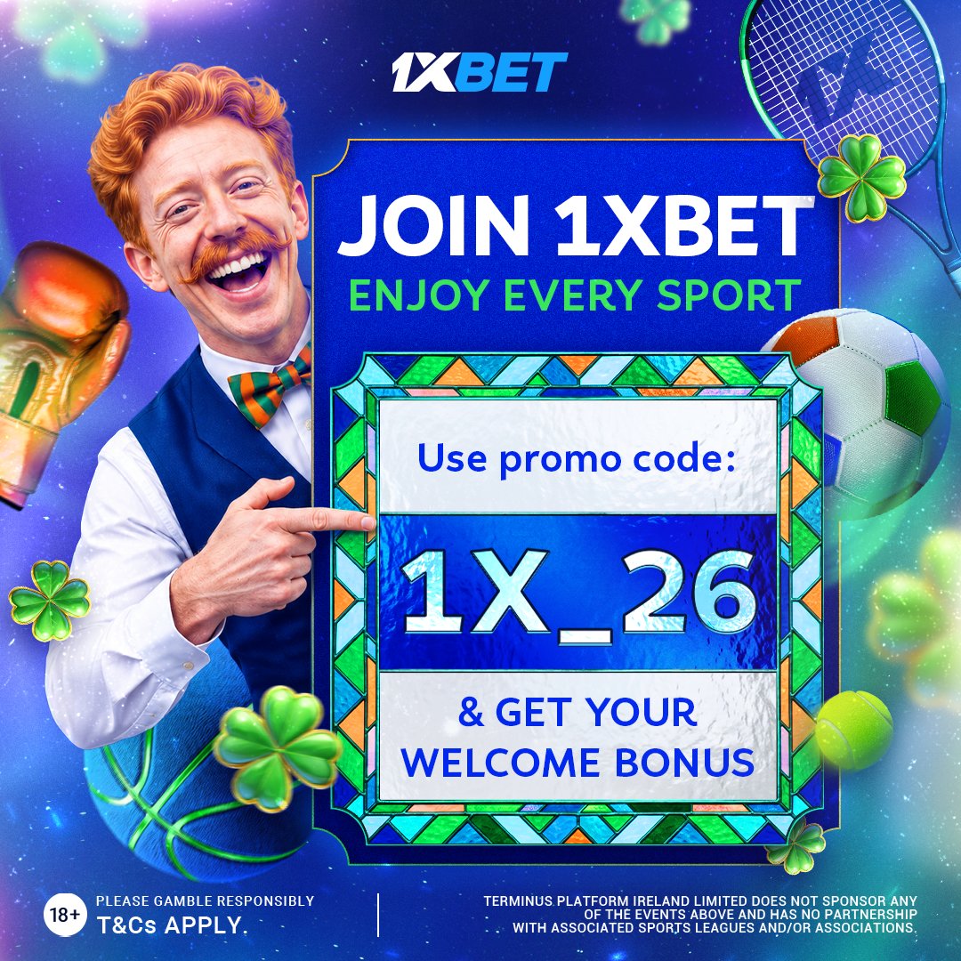 1xbet_ireland's tweet photo. All sports events in just one click

Join @1xbet_ireland &amp; enjoy the action

18+. T&amp;Cs apply. Gamble responsibly