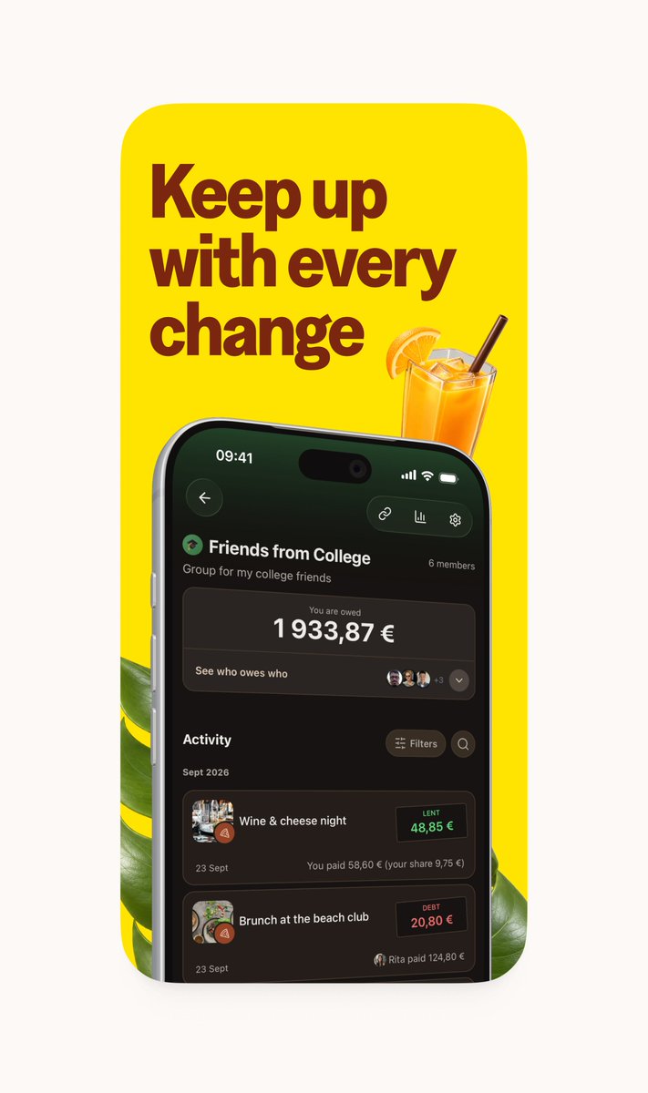 akashtyagi027's tweet photo. App store screenshots designed for @bananasplitapp 💛 https://t.co/rleeYdePVq