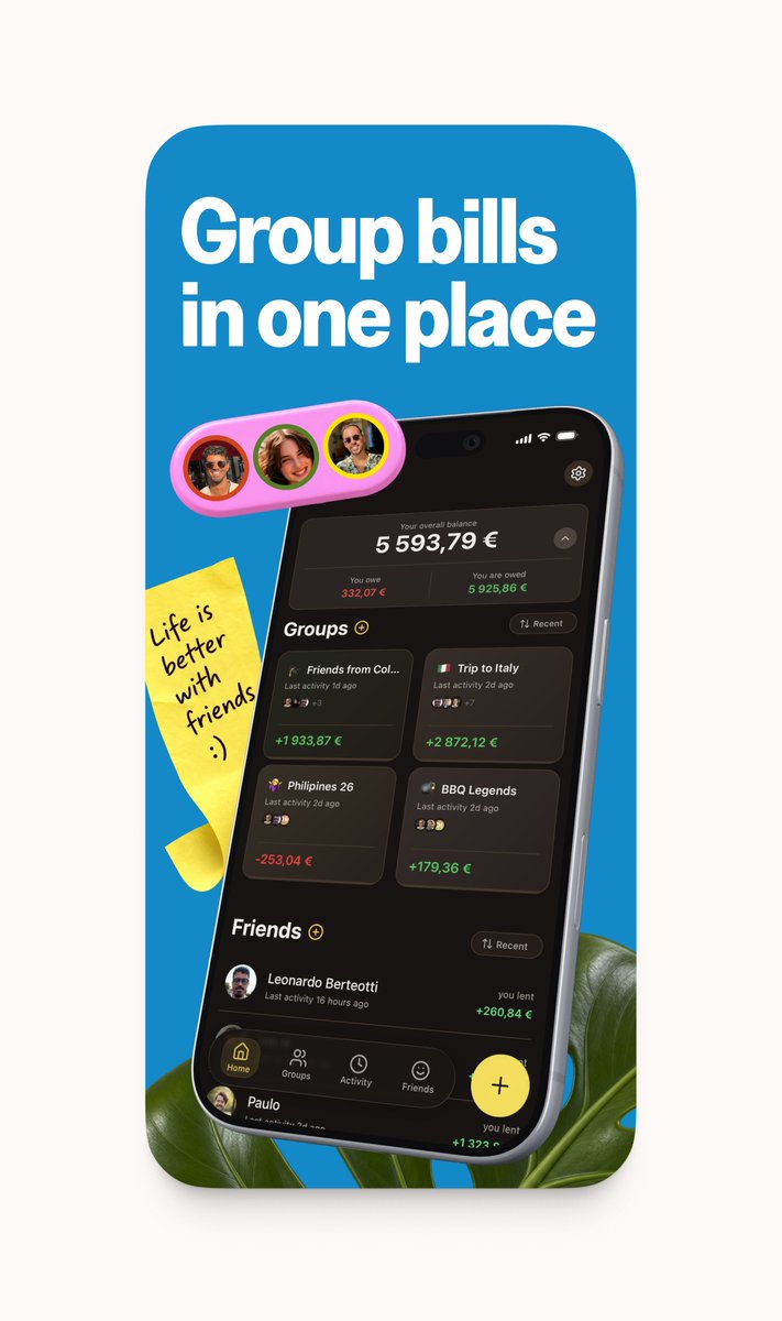 akashtyagi027's tweet photo. App store screenshots designed for @bananasplitapp 💛 https://t.co/rleeYdePVq