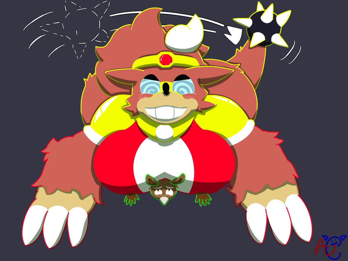 lilu_antics's tweet photo. In an open world style game, you might accidentally cross paths with a boss you're not prepared for. X3c
Rupee belongs to @MugstheMonster 

I made many versions cause the gui and effects make it a bit clustered =w=
cw: smothering, macro, suggestive https://t.co/tdD1PCoIMh
