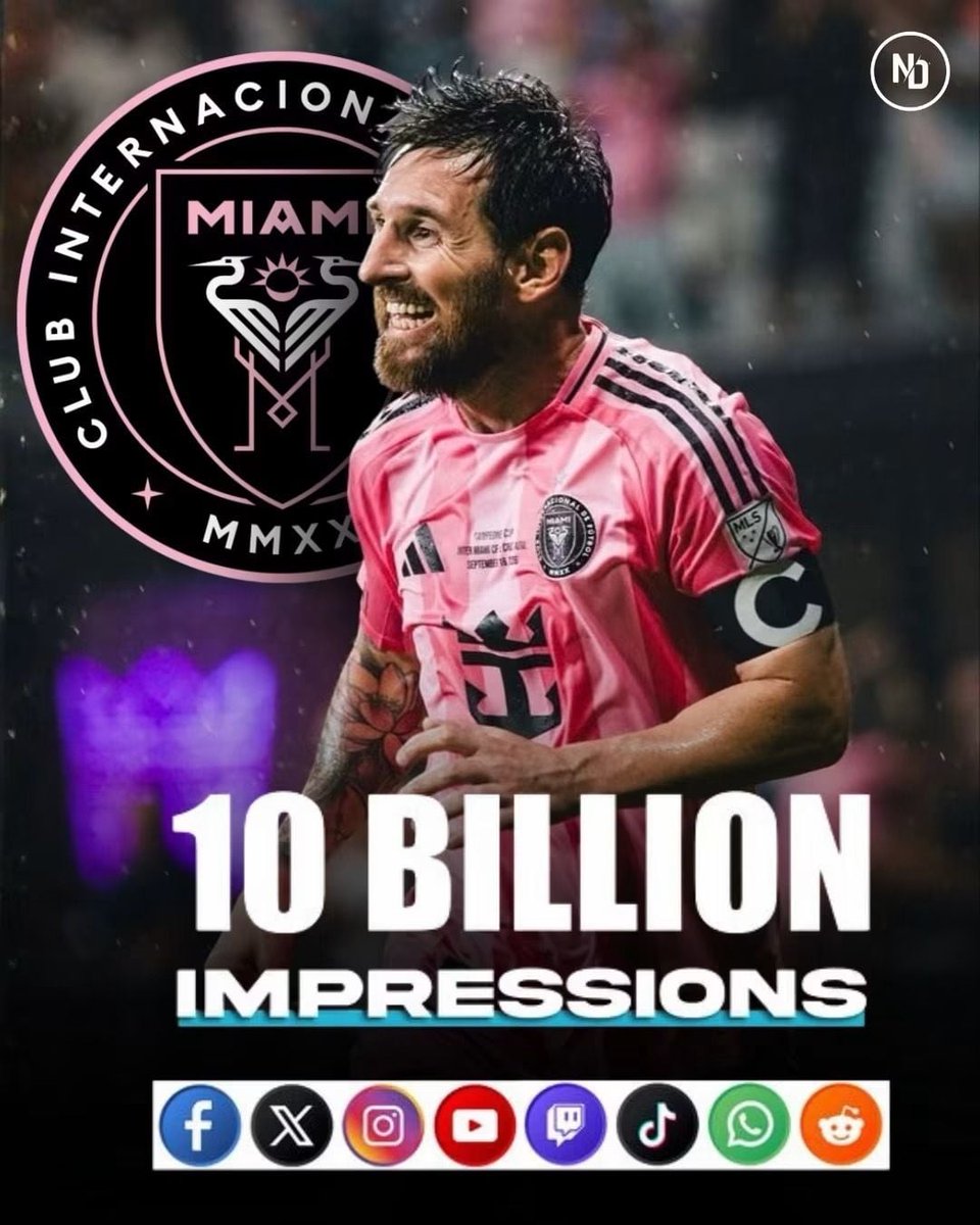 MessiFCWorld's tweet photo. 🚨🐐 MESSI BREAKS THE INTERNET AGAIN!

LIONEL MESSI's spectacular free-kick goal became a worldwide phenomenon and reached impressive figures.

IN JUST 15 HOURS, 10 BILLION IMPRESSIONS ON SOCIAL NETWORKS.

THE IMPACT OF THE GOAT IS STILL UNIQUE! https://t.co/MSVfm94GAc