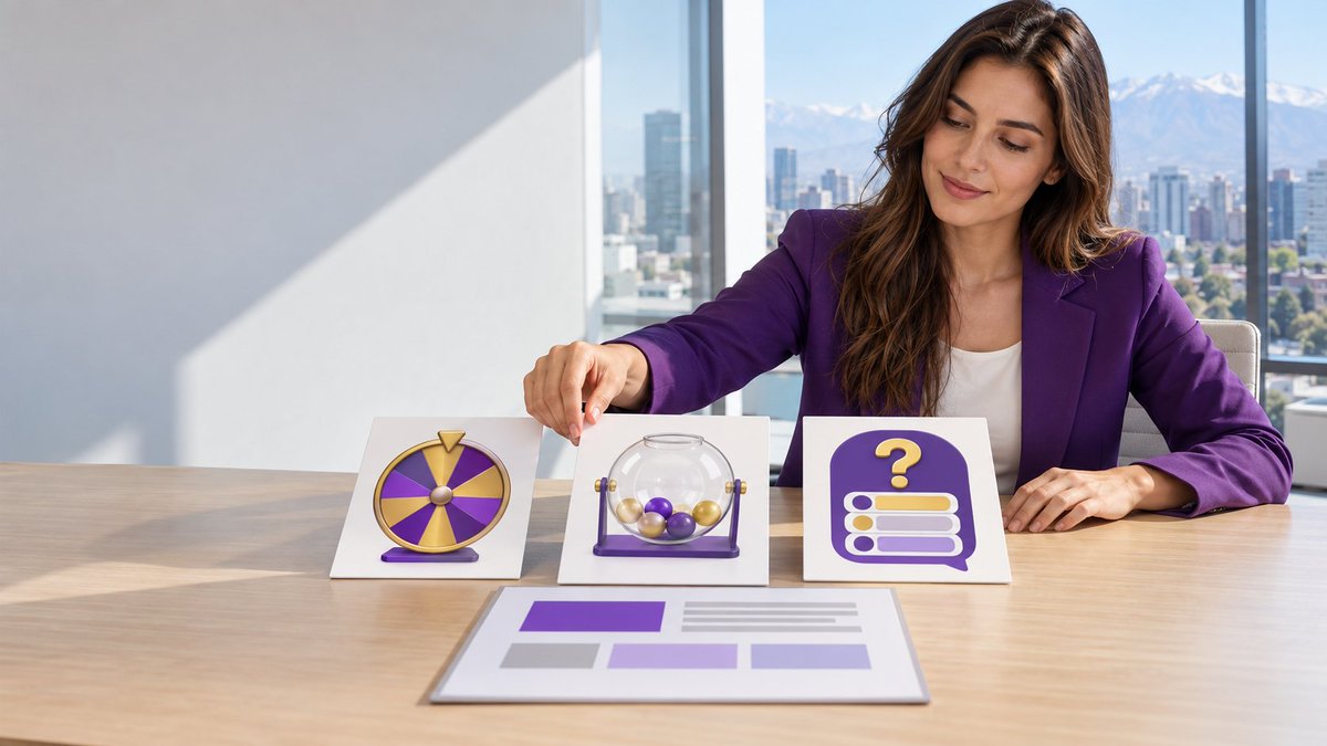 Datactil's tweet photo. ¿Ruleta, tómbola o trivia?
La pregunta correcta no es cuál se ve mejor.
Es qué quieres que ocurra durante la campaña. https://t.co/uZuHM5iRPi