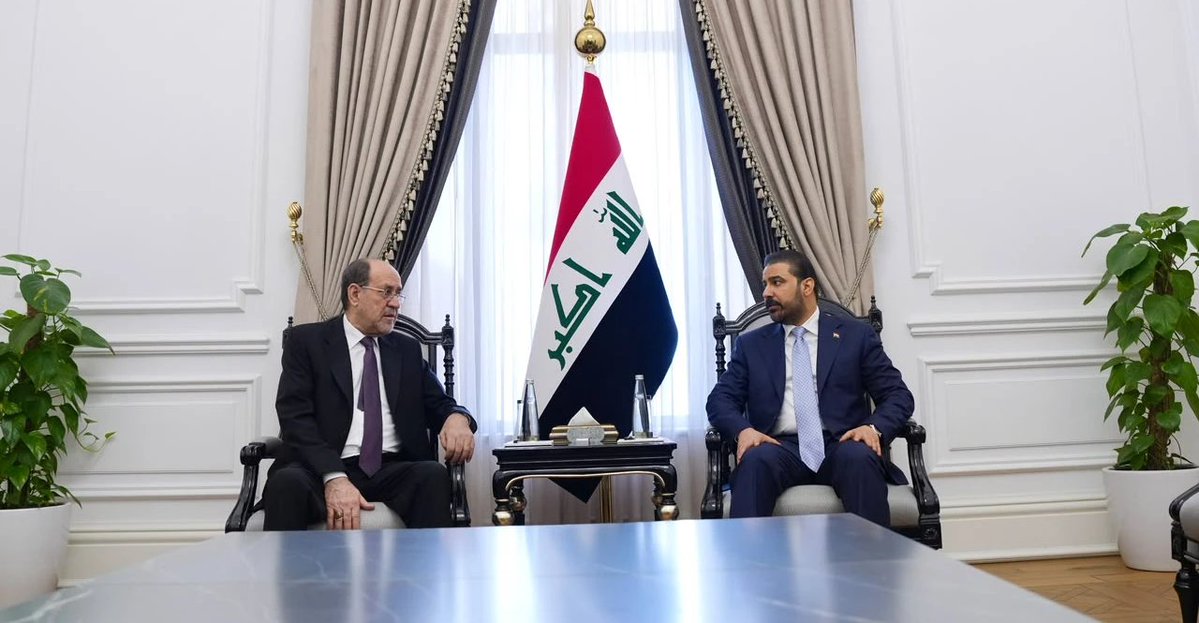 rafdyeenone's tweet photo. رئيس الوزراء علي الزيدي يبحث مع نوري المالكي استكمال 
الكابينة الوزارية
مصادر تؤكد التوجه لتمرير الوزارات الـ9 الشاغرة ونواب الرئيس 
جملة واحدة لتجاوز الخلافات السياسية بعد "يوم السيادة"

#العراق https://t.co/C0IurgJhG0
